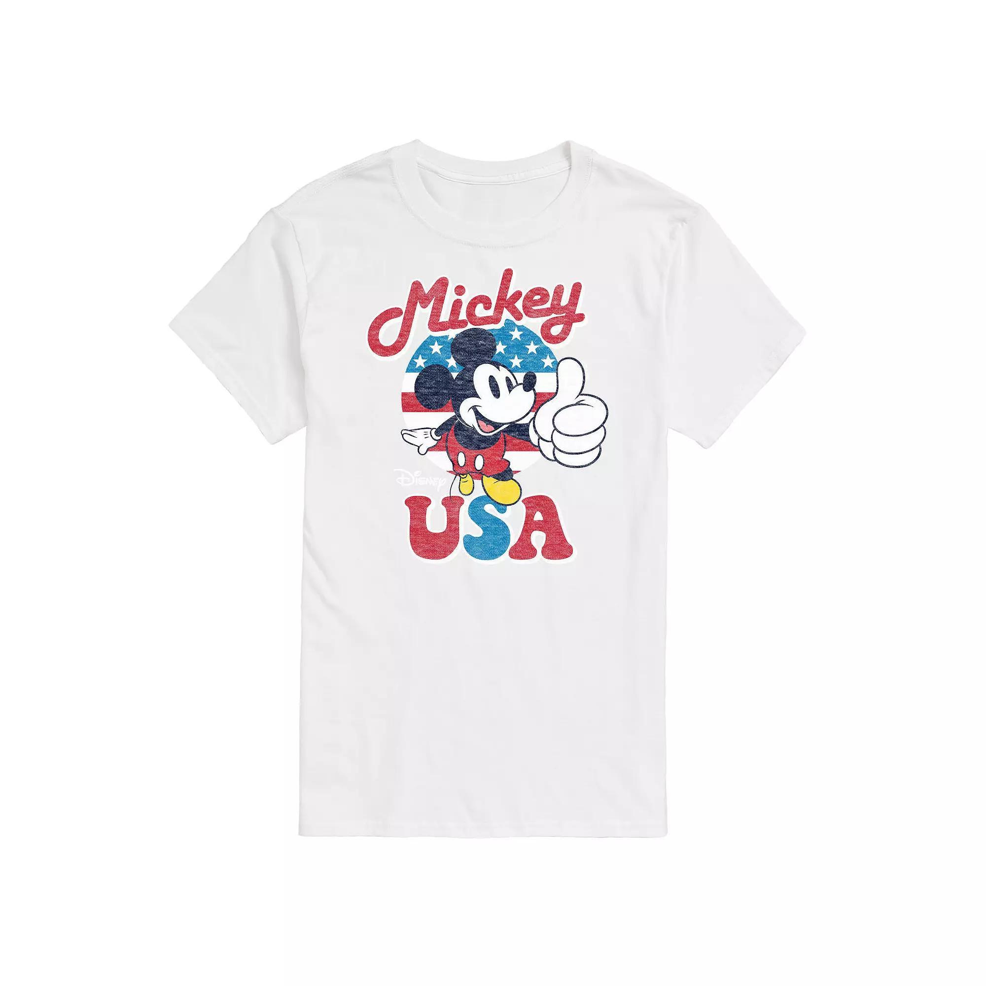 Disney's Mickey Mouse Big & Tall USA Graphic Tee, Men's, Size: 3XB, Black Product Image