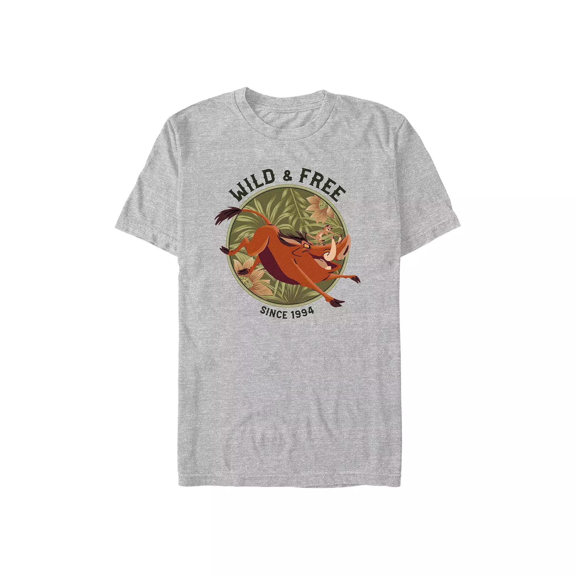Disney's The Lion King Pumbaa And Timon Wild And Free Since 1994 Men's Graphic Tee,  Product Image