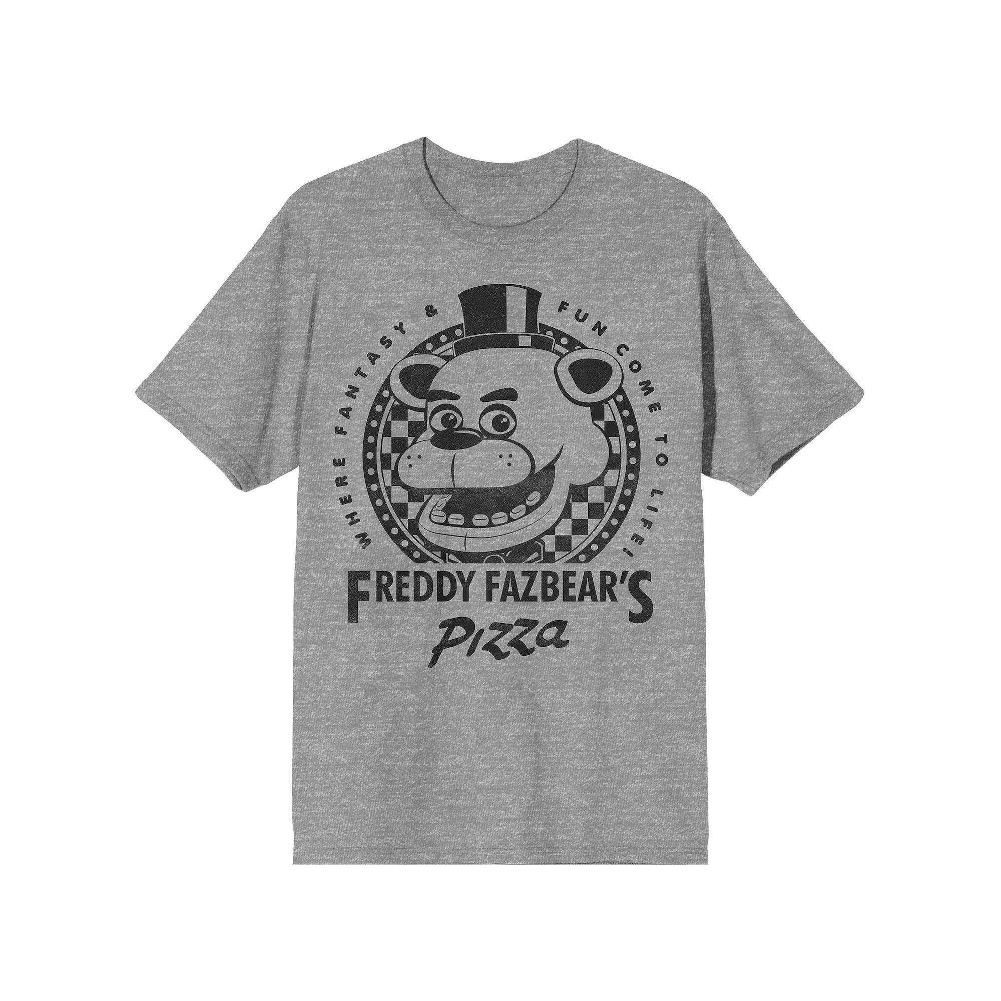 Men's Five Nights at Freddy's Fazbear's Pizza Logo Graphic Tee, Size: XXL, Gray Product Image