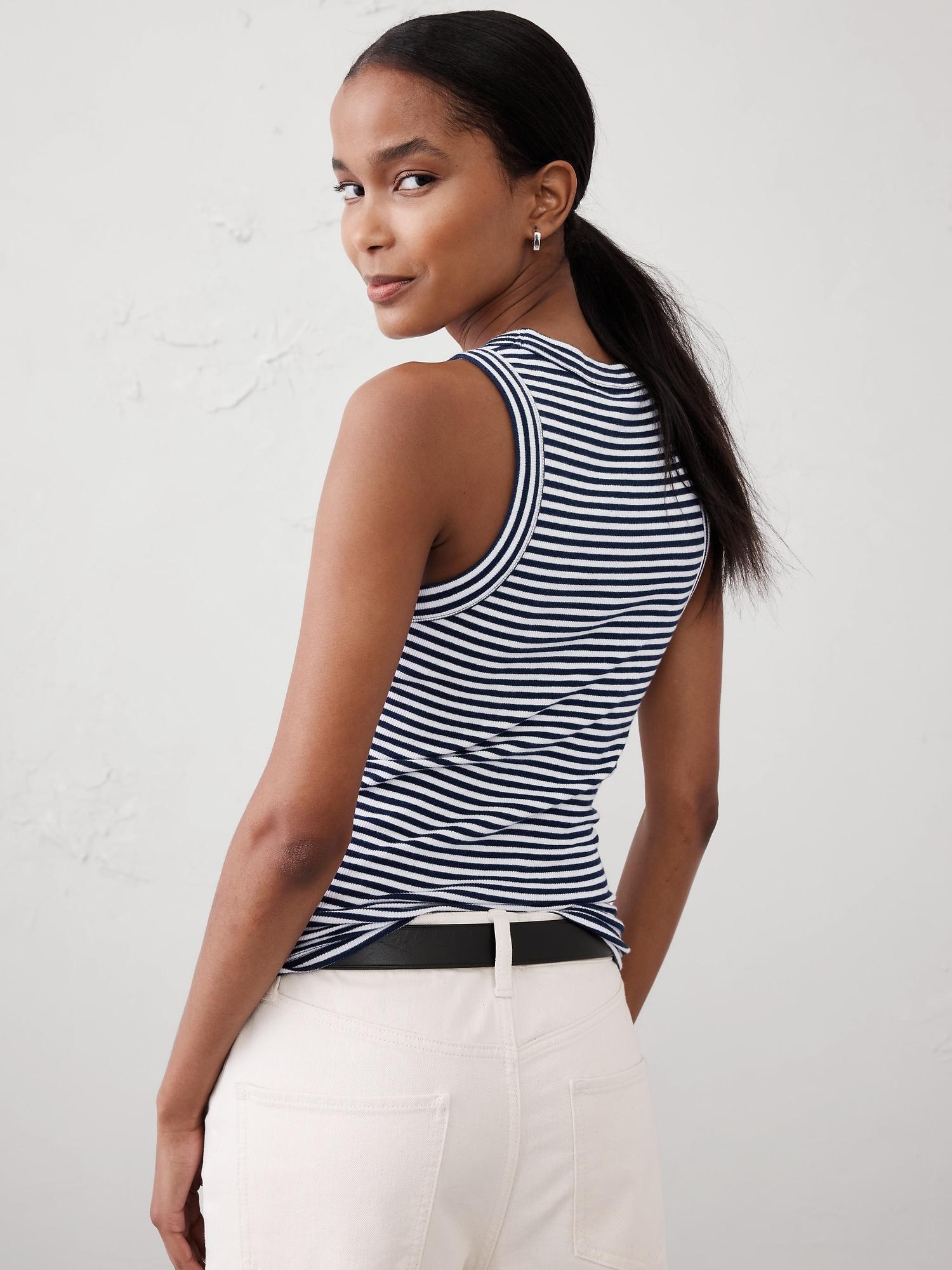 Ribbed Racer Tank Product Image