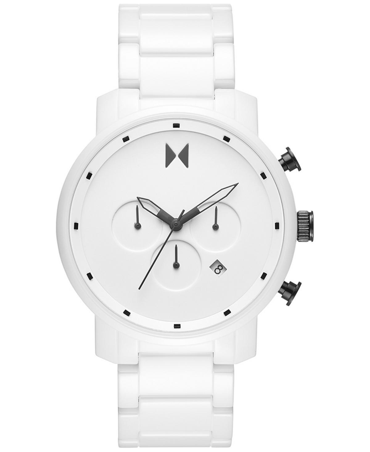 MVMT Mens Chronograph White Ceramic Bracelet Watch Product Image