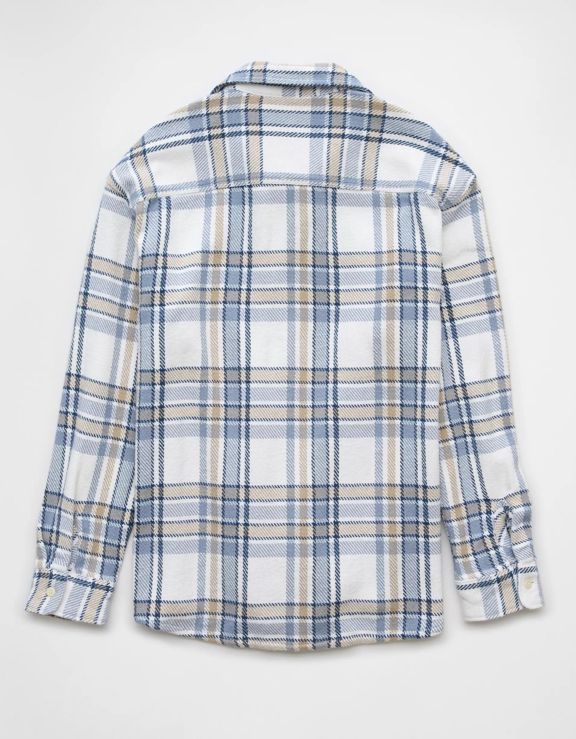 AE Textured Flannel Shirt Product Image