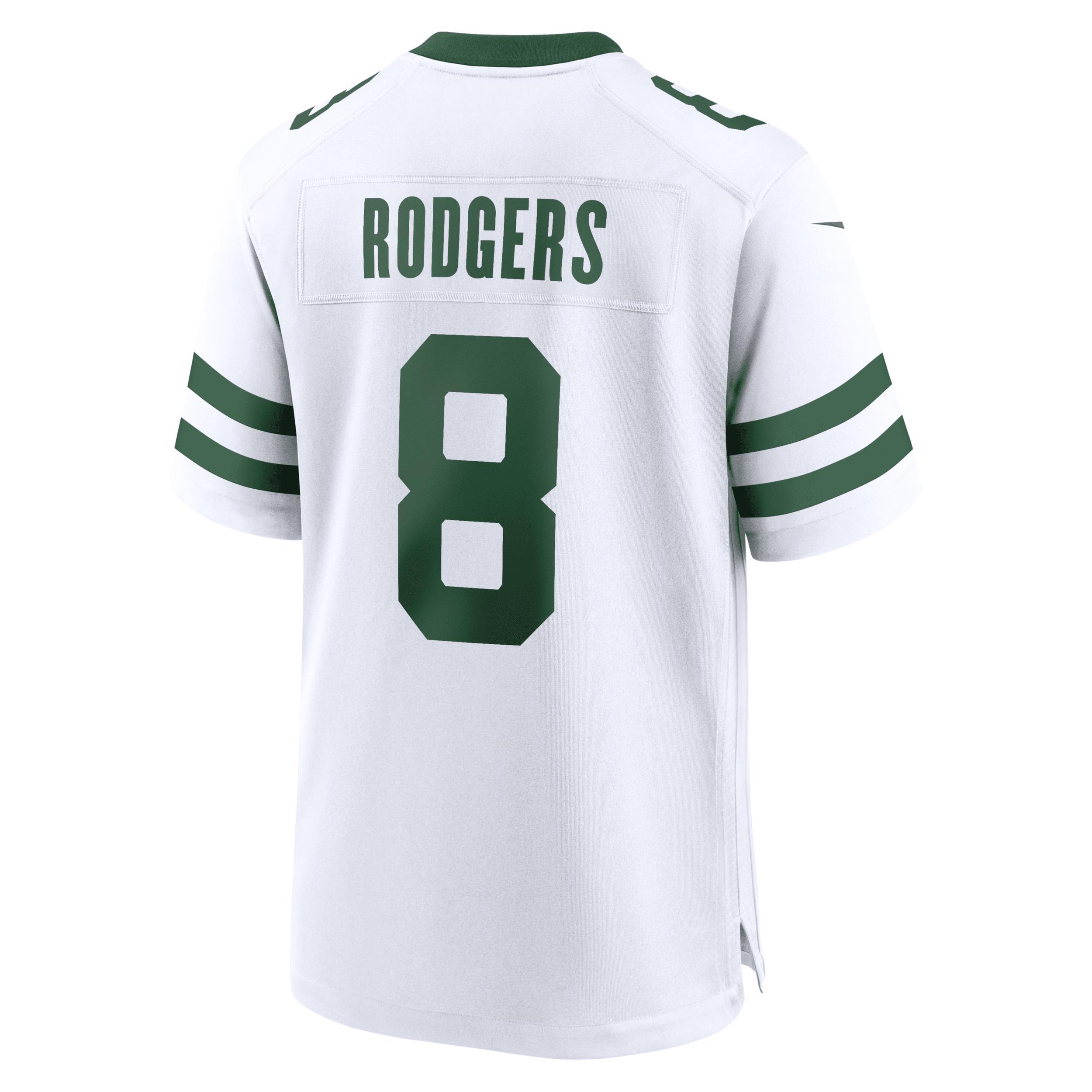Men's Nike Aaron Rodgers Legacy White New York Jets Game Jersey, Size: Medium Product Image