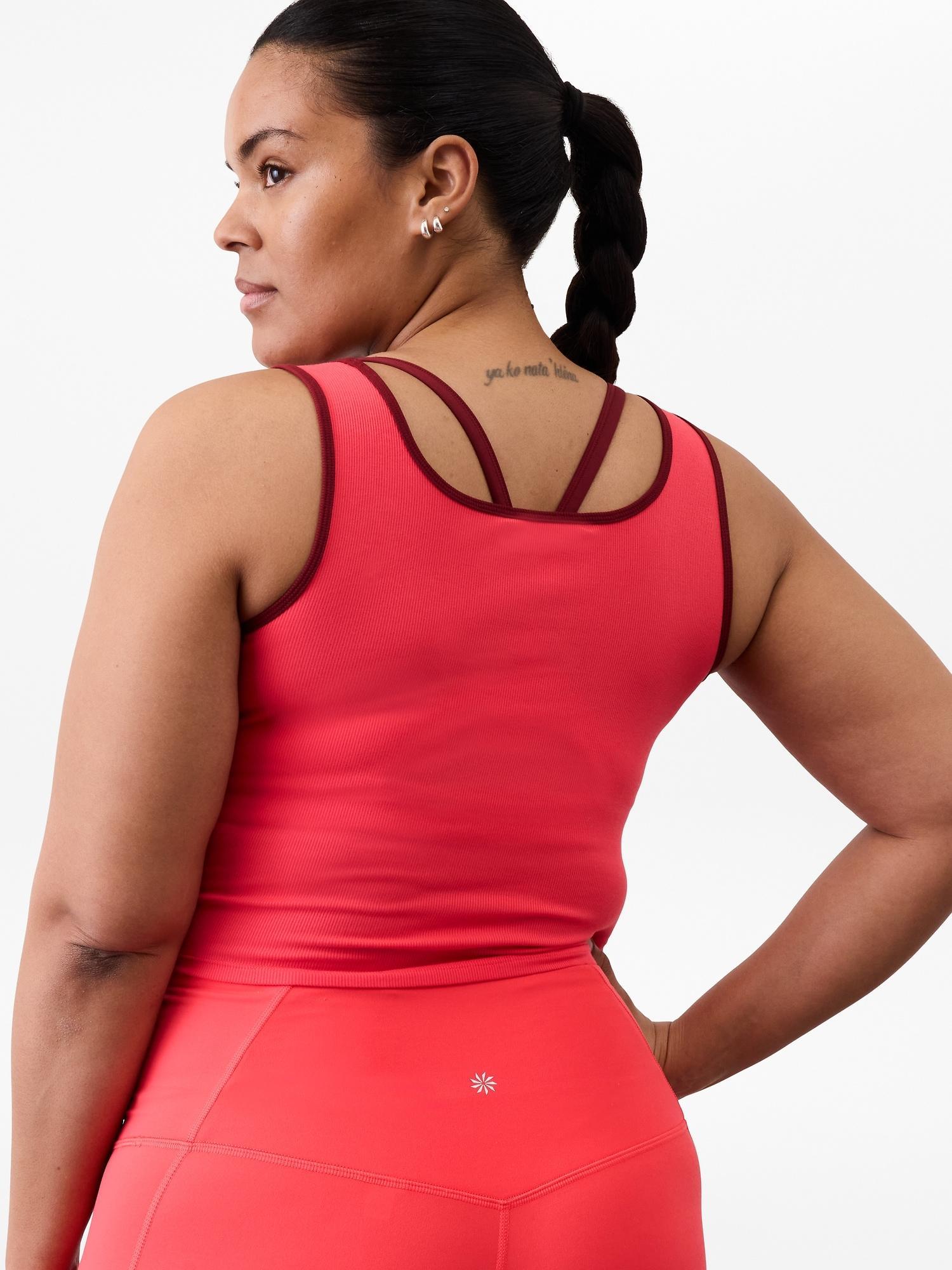 Signature Rib Square Neck Crop Tank Product Image