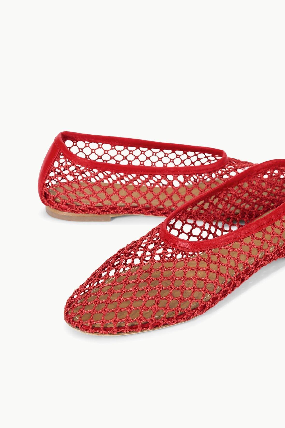 ALBA BALLET FLAT | RED NETTING Product Image