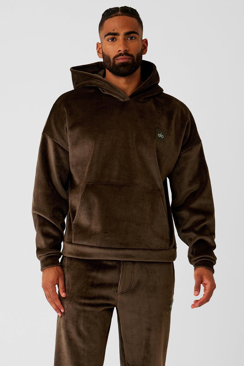 Velour Baller Hoodie - Espresso Product Image