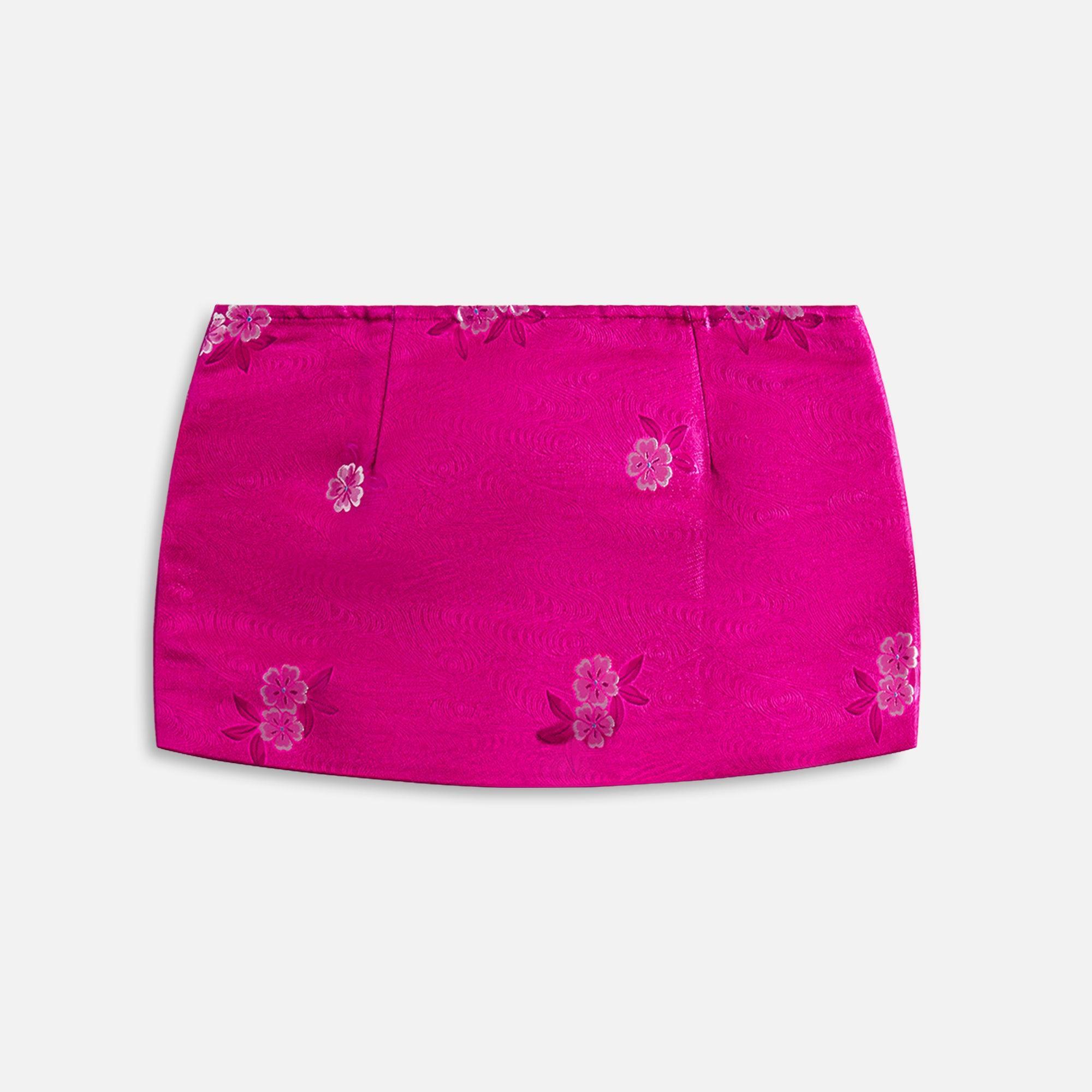 Kim Shui Silk Short Skirt - Pink Female Product Image