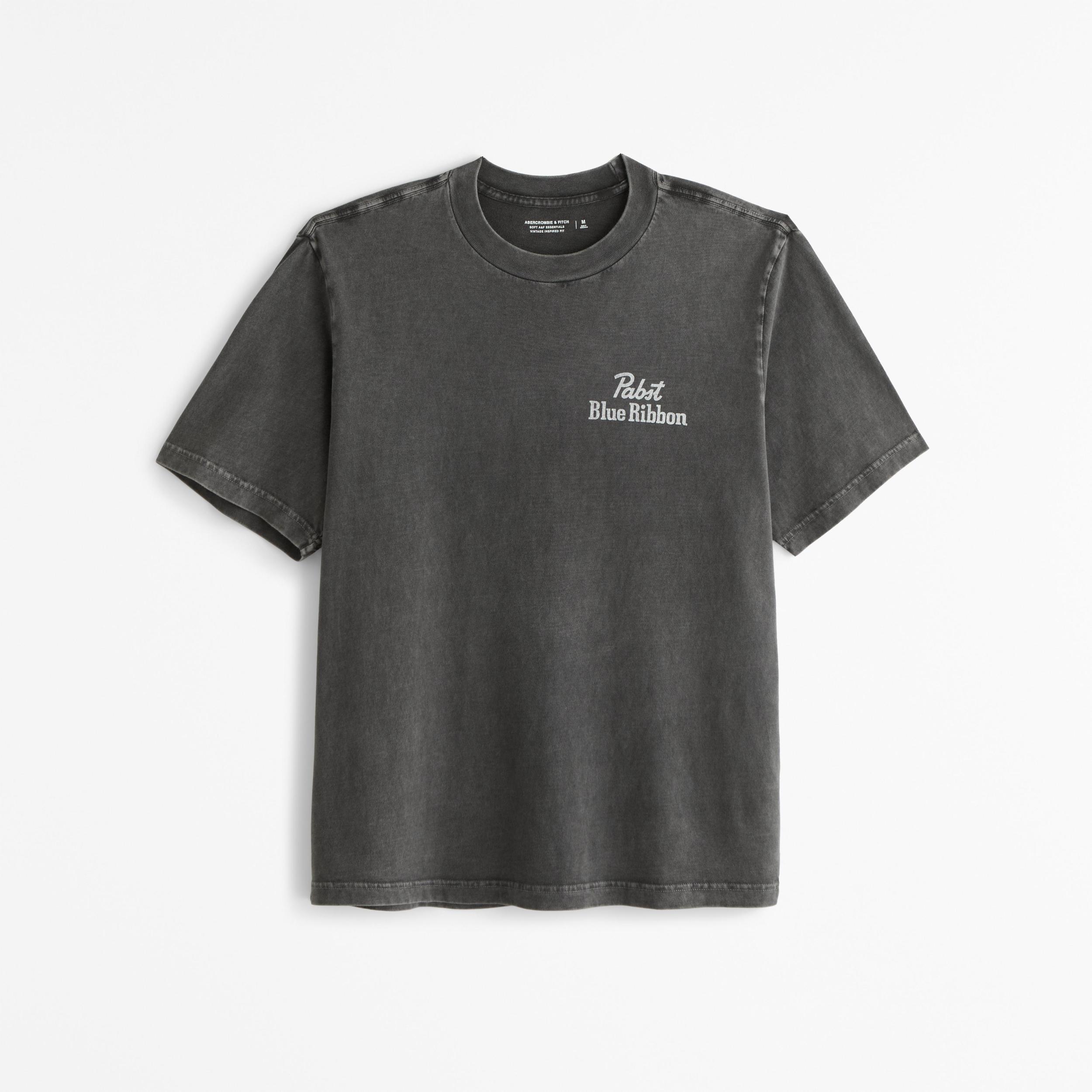 Pabst Blue Ribbon Vintage-Inspired Graphic Tee Product Image