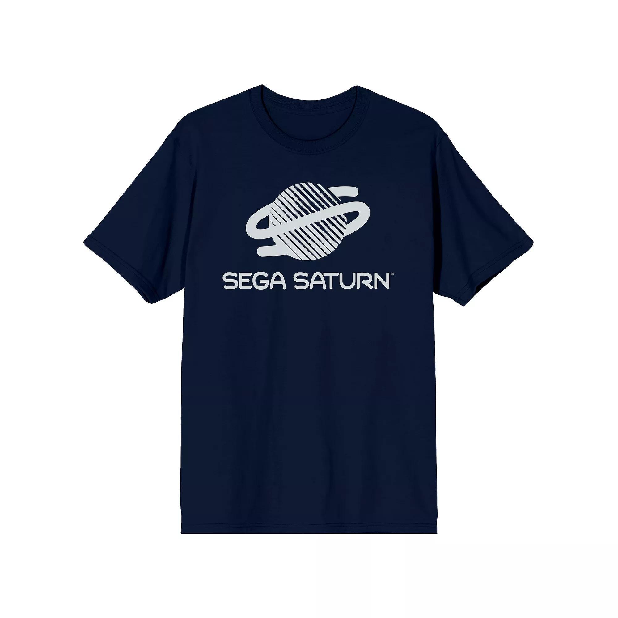 Men's Sega Saturn Retro Logo Tee, Size: Large, Blue Product Image