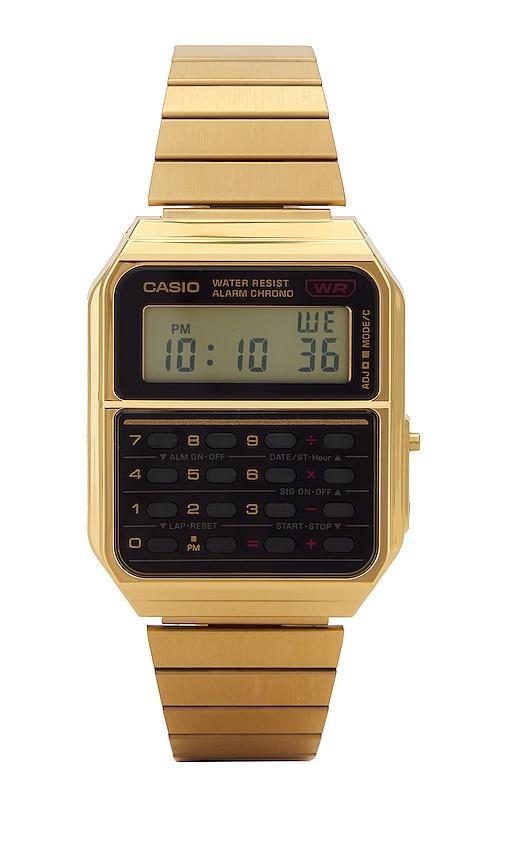 G-Shock Mens Digital Gold Tone Stainless Steel Bracelet Watch Product Image