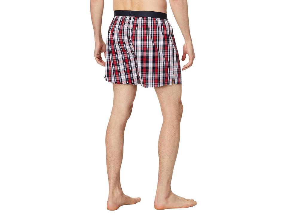 Tommy Hilfiger Cotton Classics Woven Boxer (Daring Scarlet Tartan Plaid) Men's Underwear Product Image