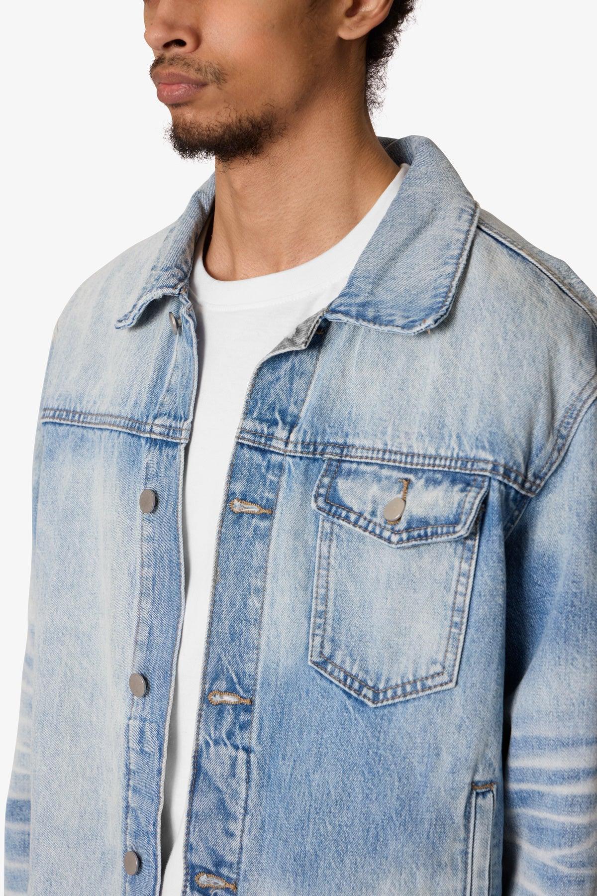 Sun Washed Denim Jacket - Light Blue Product Image