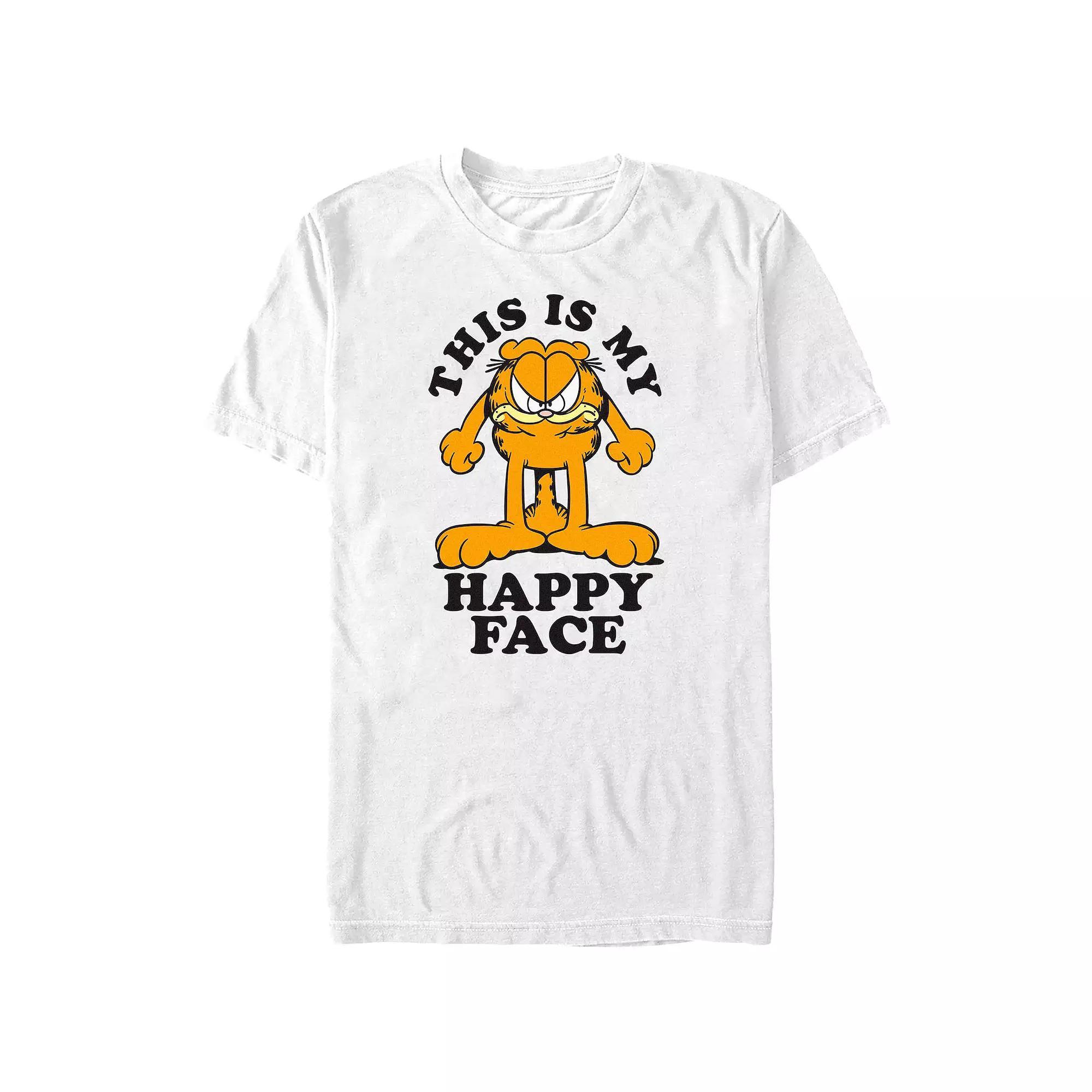 Big & Tall Garfield This Is My Happy Face Graphic Tee, Men's,  Product Image