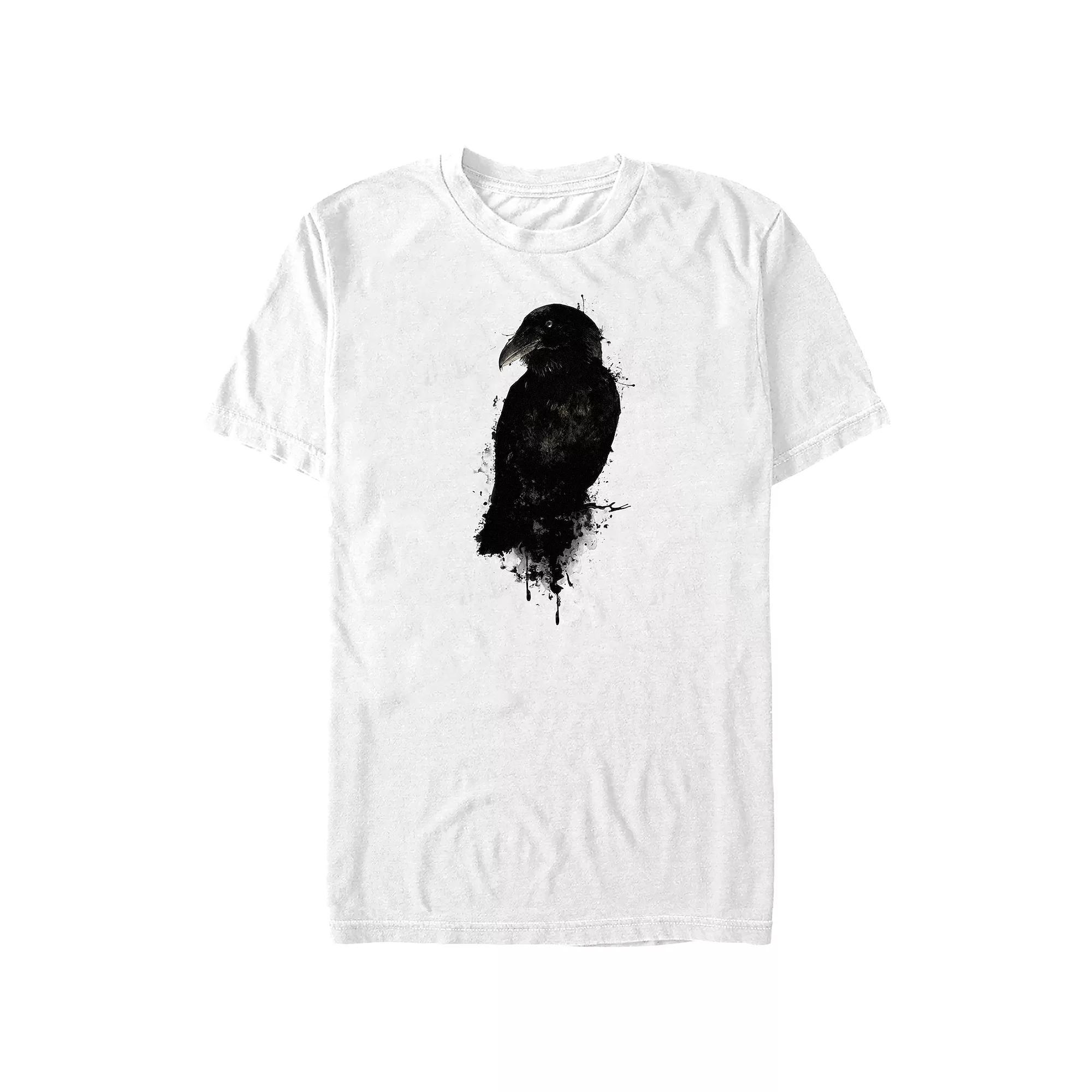 Big & Tall Raven Painting Graphic Tee, Men's, Size: 3XL Tall, White Product Image