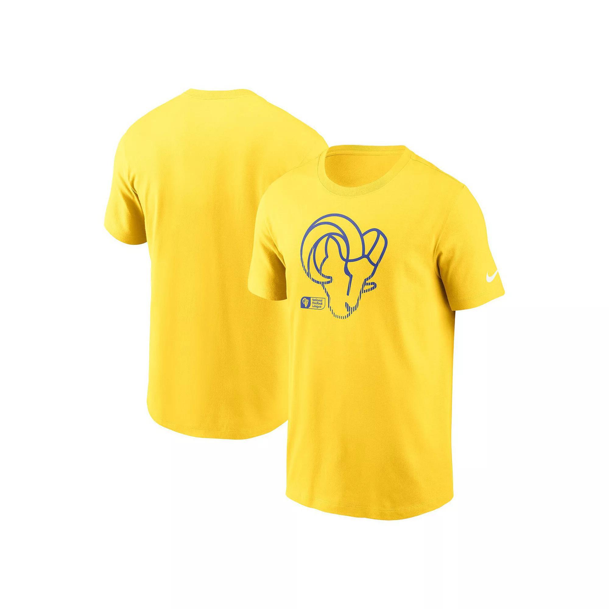 Men's Nike Gold Los Angeles Rams Faded Essential T-Shirt, Size: Medium Product Image