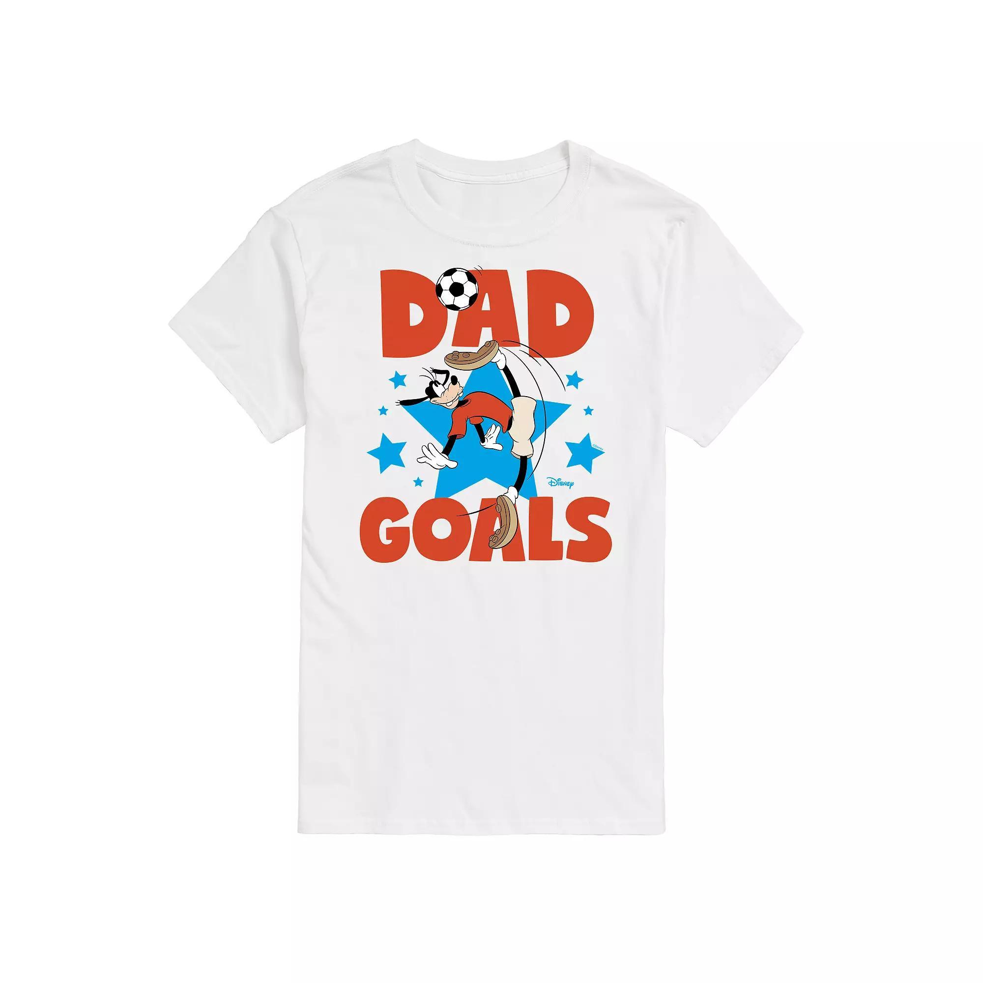 Disney's Goofy Big & Tall Dad Goals Graphic Tee, Men's, Size: 3XB, White Product Image