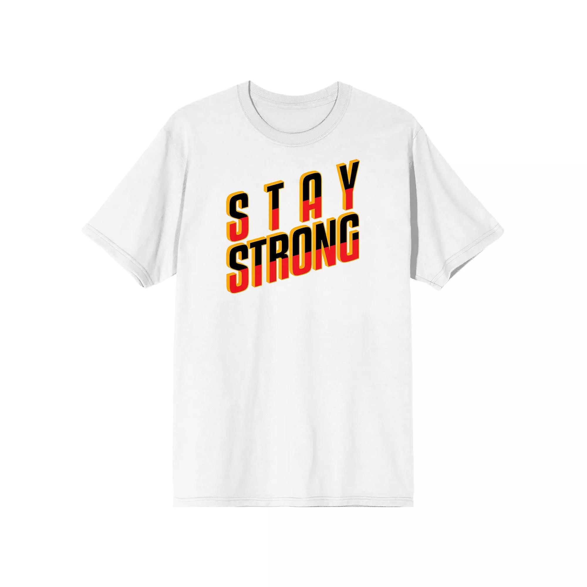 Men's Gym Culture Stay Strong Tee, Size: Medium, White Product Image