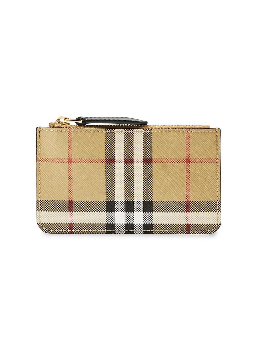 Womens Kelbrook Check Leather Coin Purse Product Image