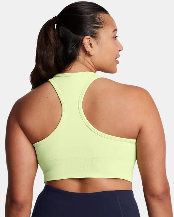 Women's Under Armour Vanish Seamless Medium-Impact Mid Sports Bra, Size: XL, White Product Image