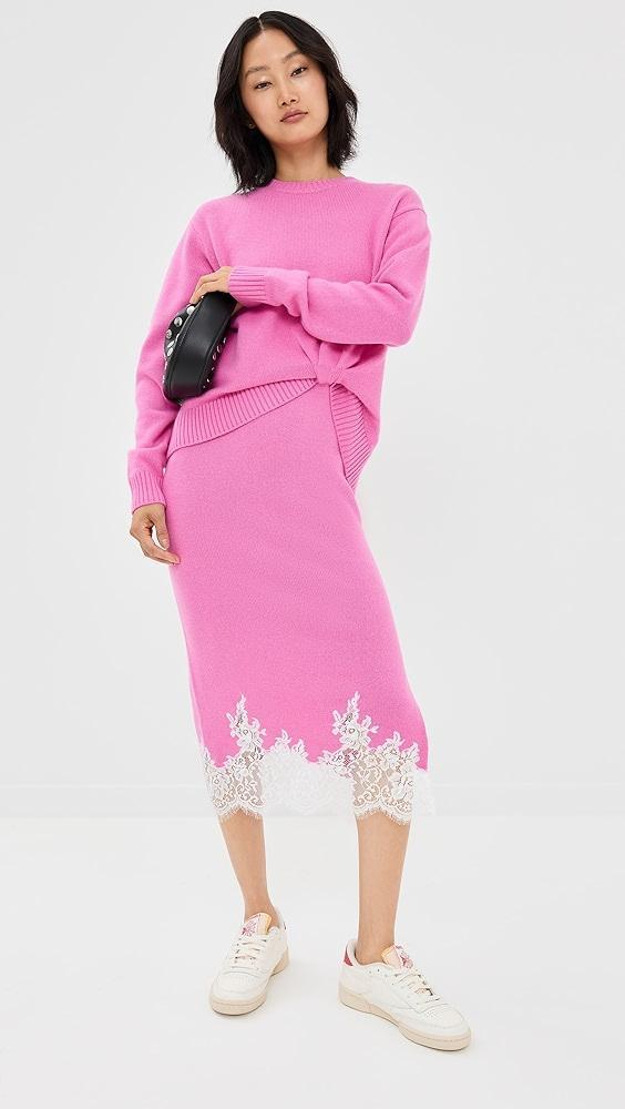 3.1 Phillip Lim Draped Knit Dress With Lace Hem | Shopbop Product Image