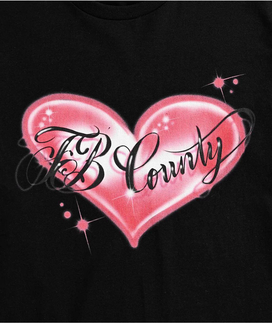FB County Heart Logo Black T-Shirt Product Image