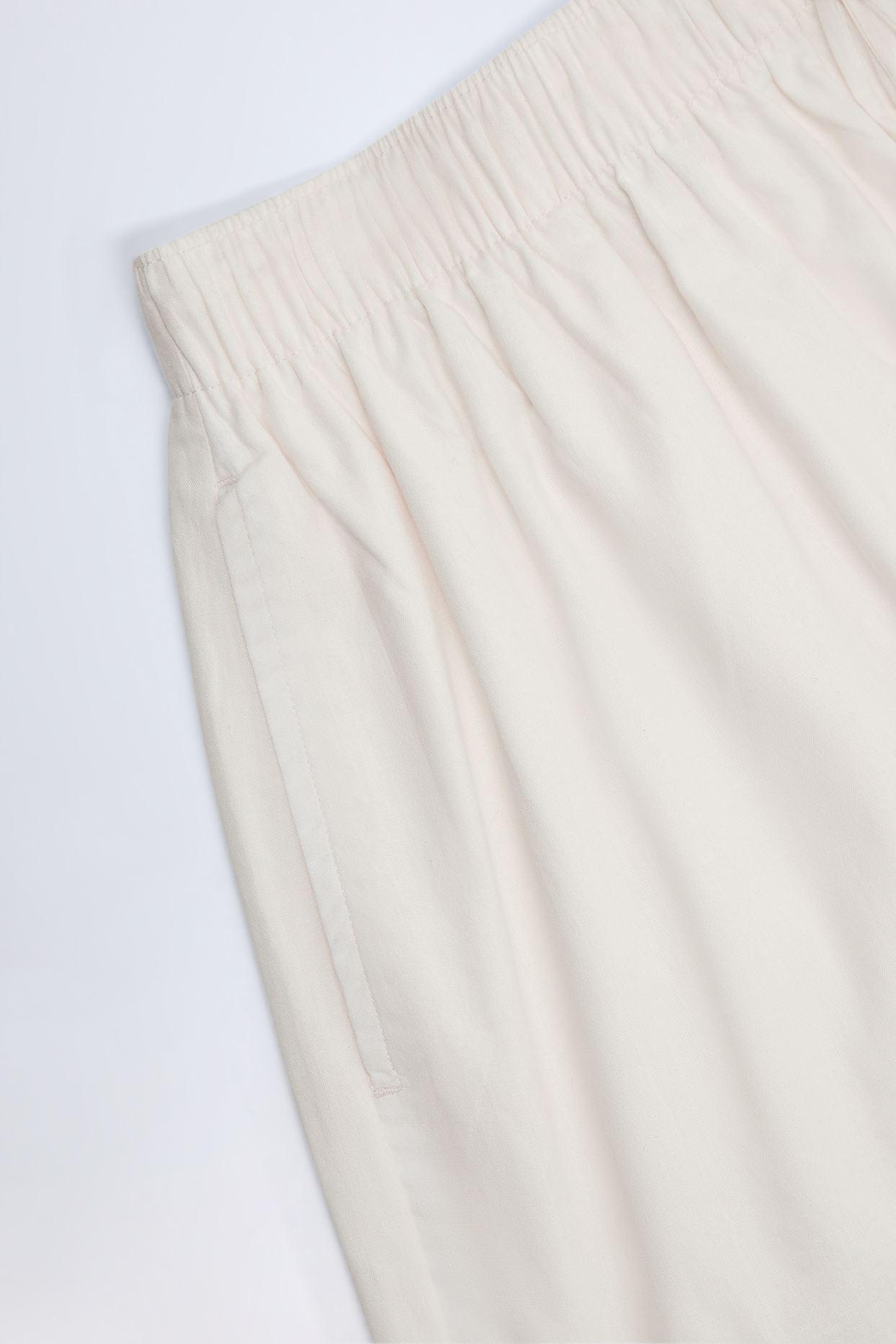 Tie-Front Cotton-Poplin Shorts in White Product Image