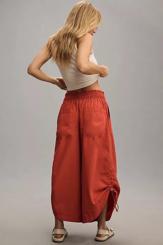 By Anthropologie Ruched Poplin Parachute Pants Product Image