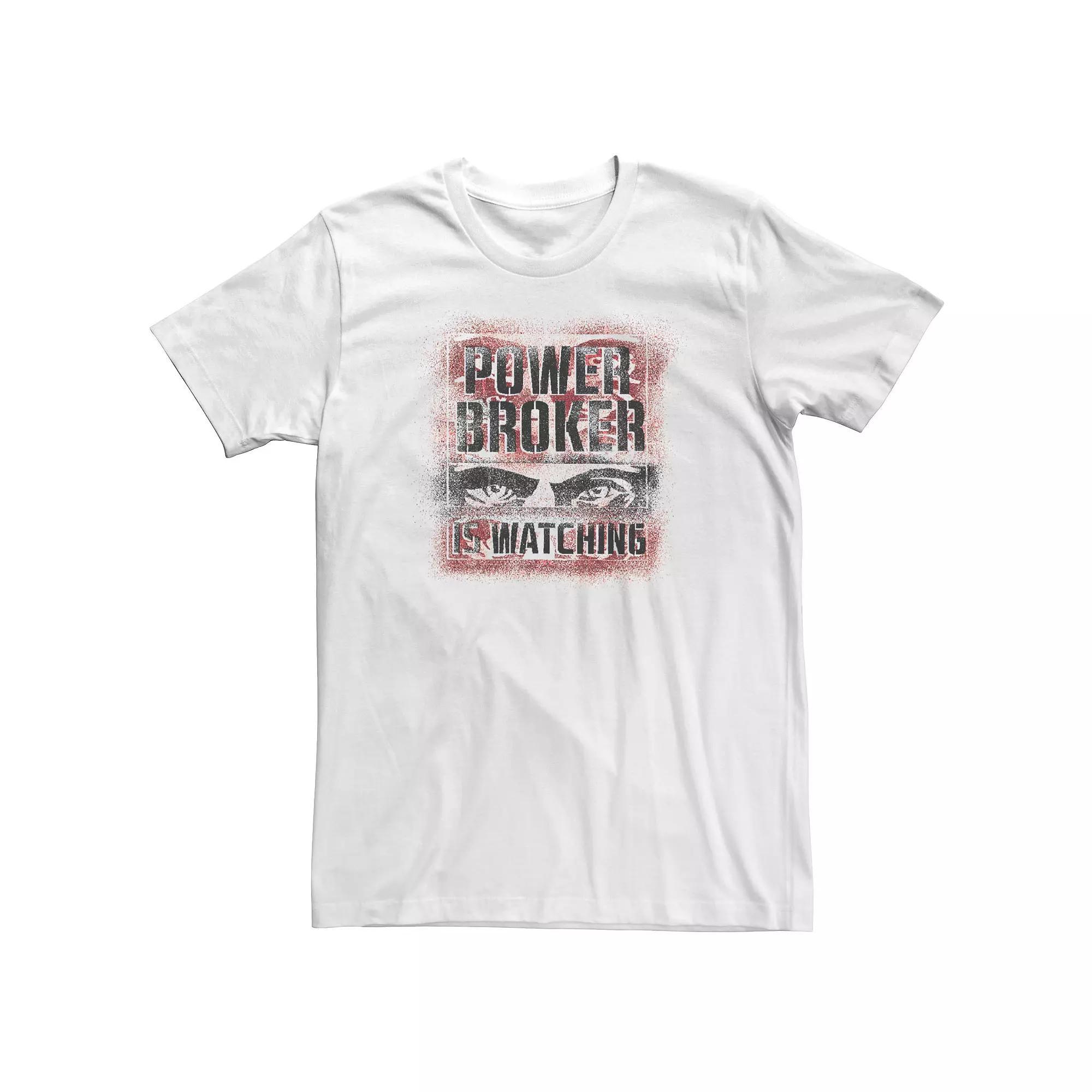 Big & Tall Marvel Falcon And The Winter Soldier "Power Broker Is Watching" Tee, Men's, Size: 3XL Tall, Black Product Image