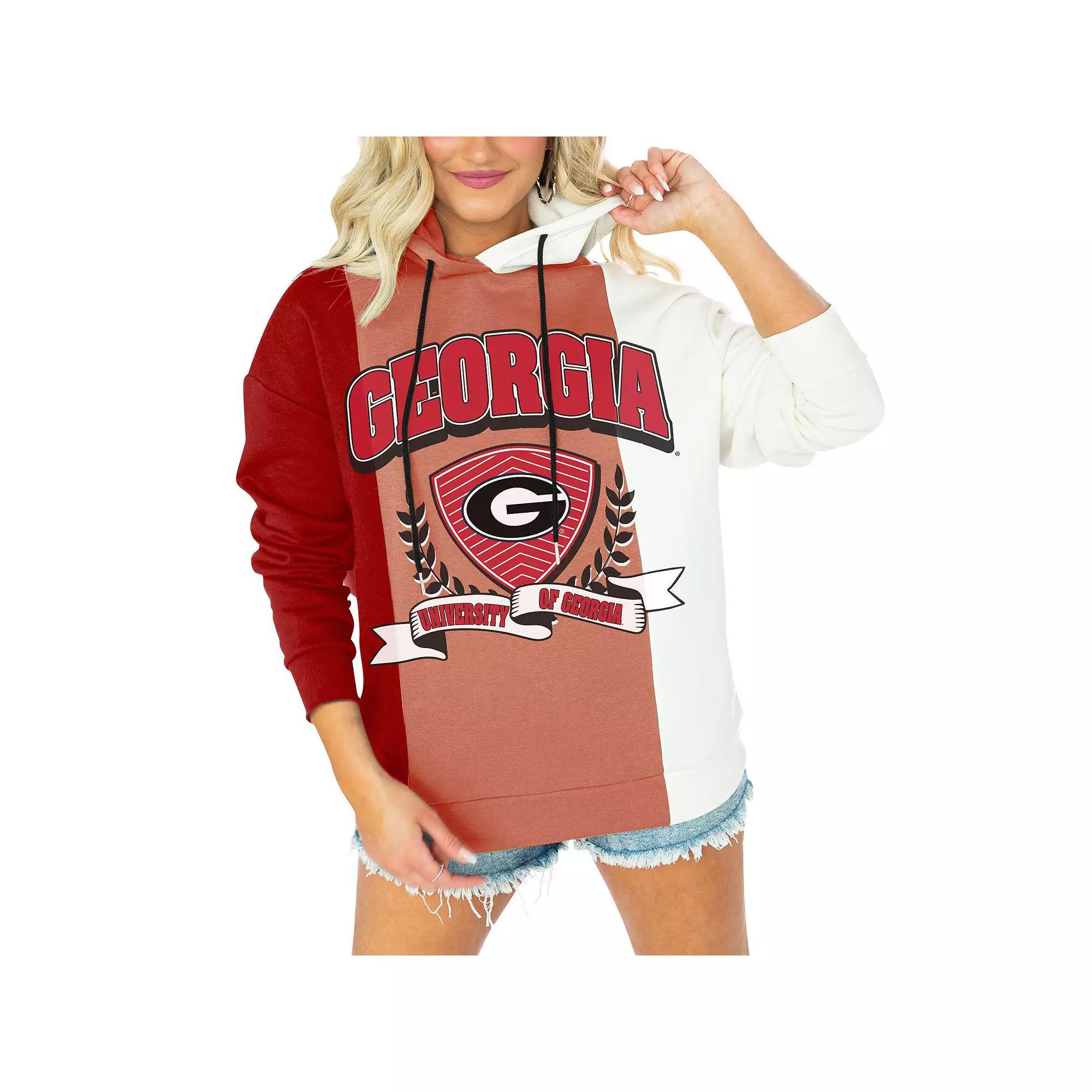 Women's Gameday Couture Red Georgia Bulldogs Hall of Fame Colorblock Pullover Hoodie, Size: XL Product Image