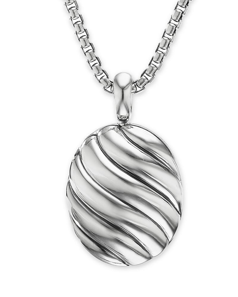 Womens Sculpted Sterling Silver Locket Product Image