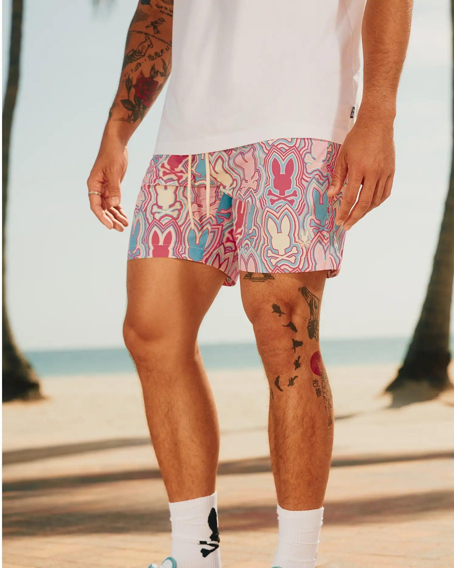 MENS CHUCK ALL OVER PRINT LIGHTWEIGHT SWIM TRUNK - MB1000003 Male Product Image