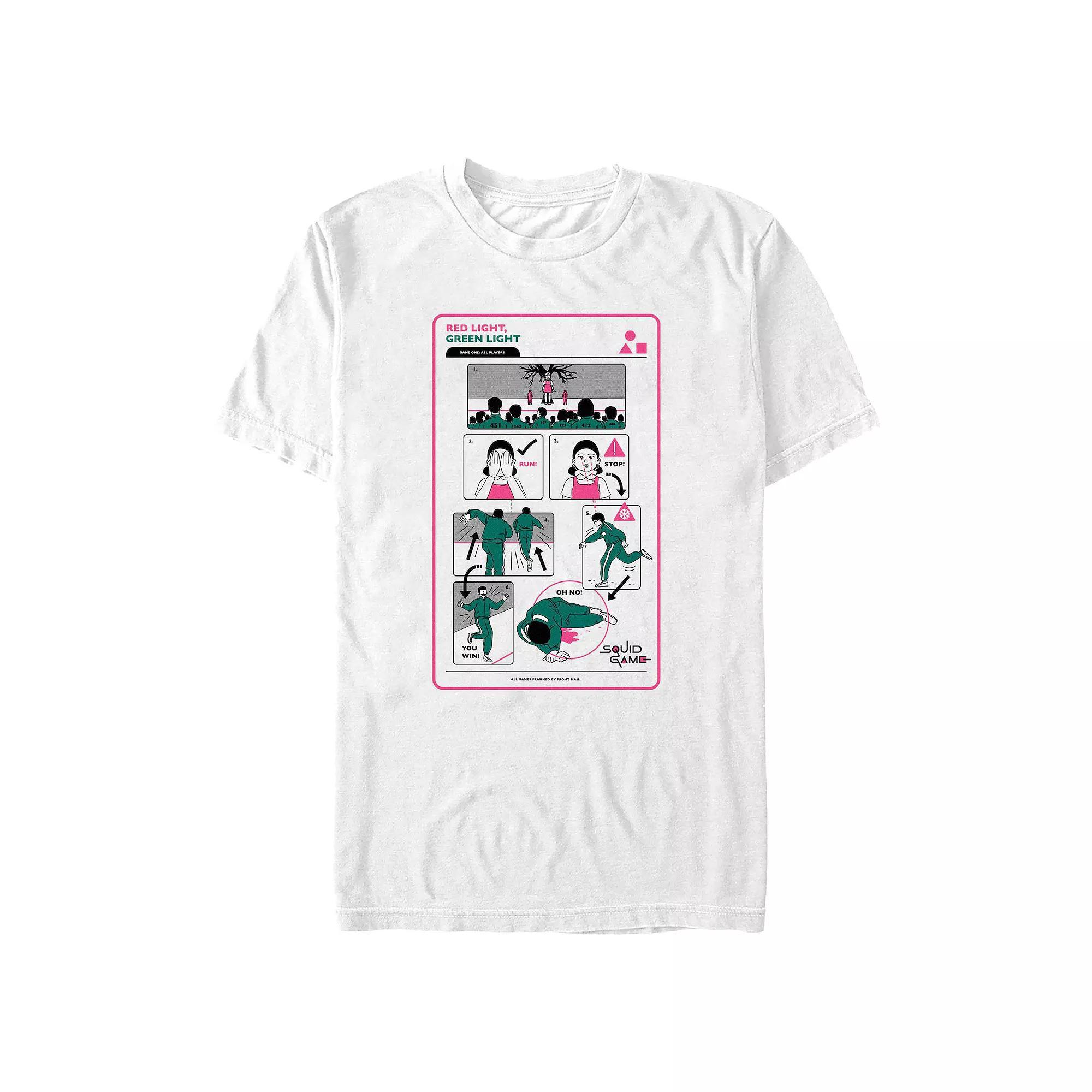 Men's Squid Game Red Light Green Light Instruction Manual Graphic Tee,  Product Image