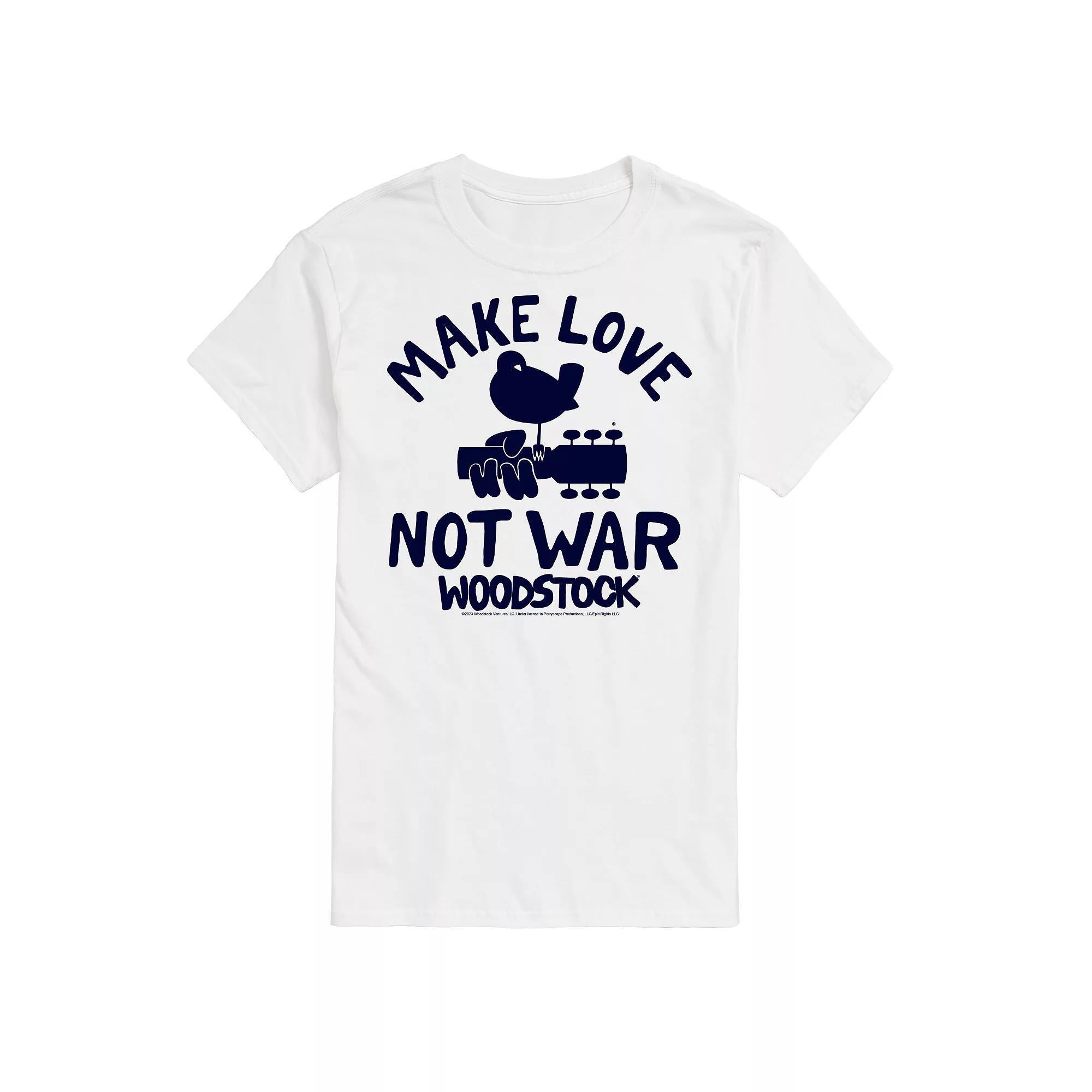Men's Woodstock Make Love Not War Graphic Tee,  Product Image