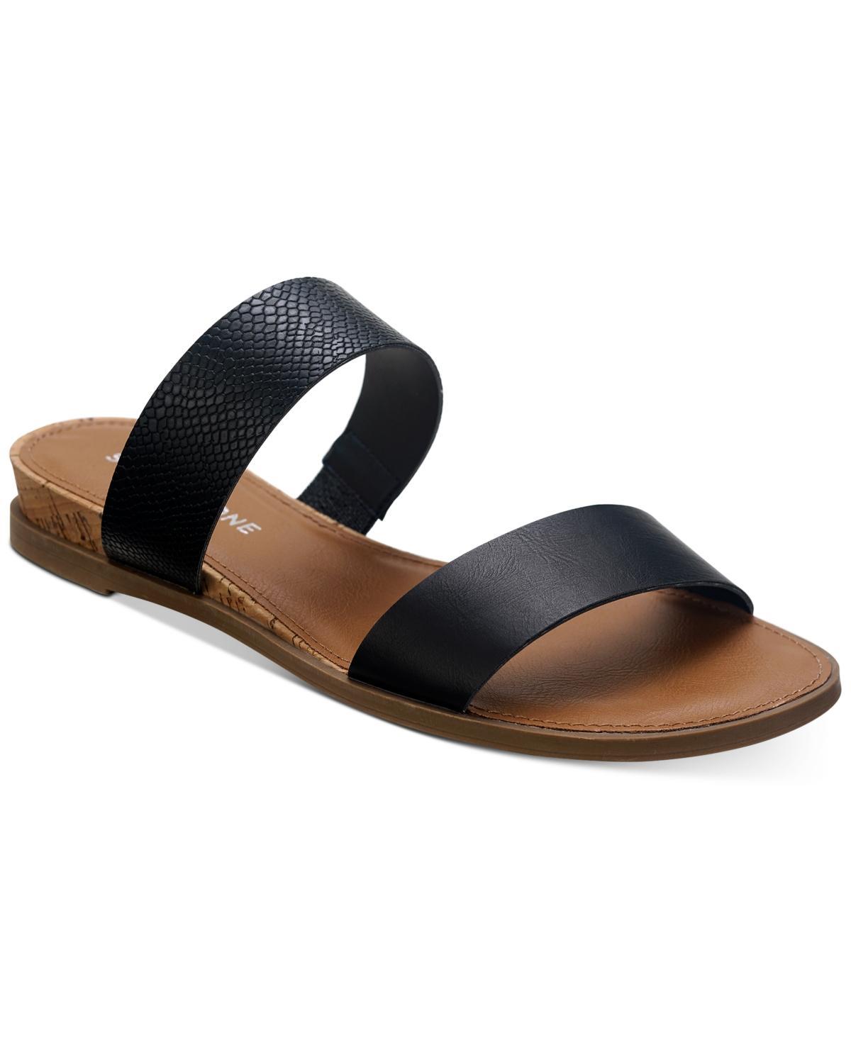 Sun + Stone Womens Easten Double Band Slide Flat Sandals, Created for Macys Product Image