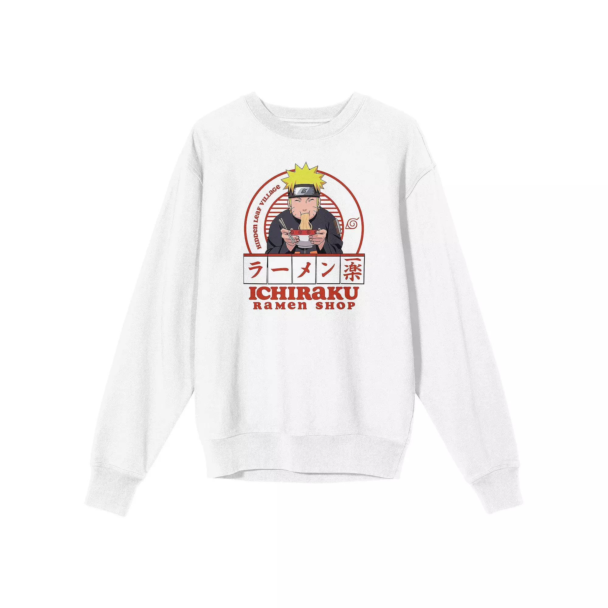 Men's Naruto Shippuden Ichiraku Ramen Long Sleeve Graphic Tee, Size: Medium, White Product Image