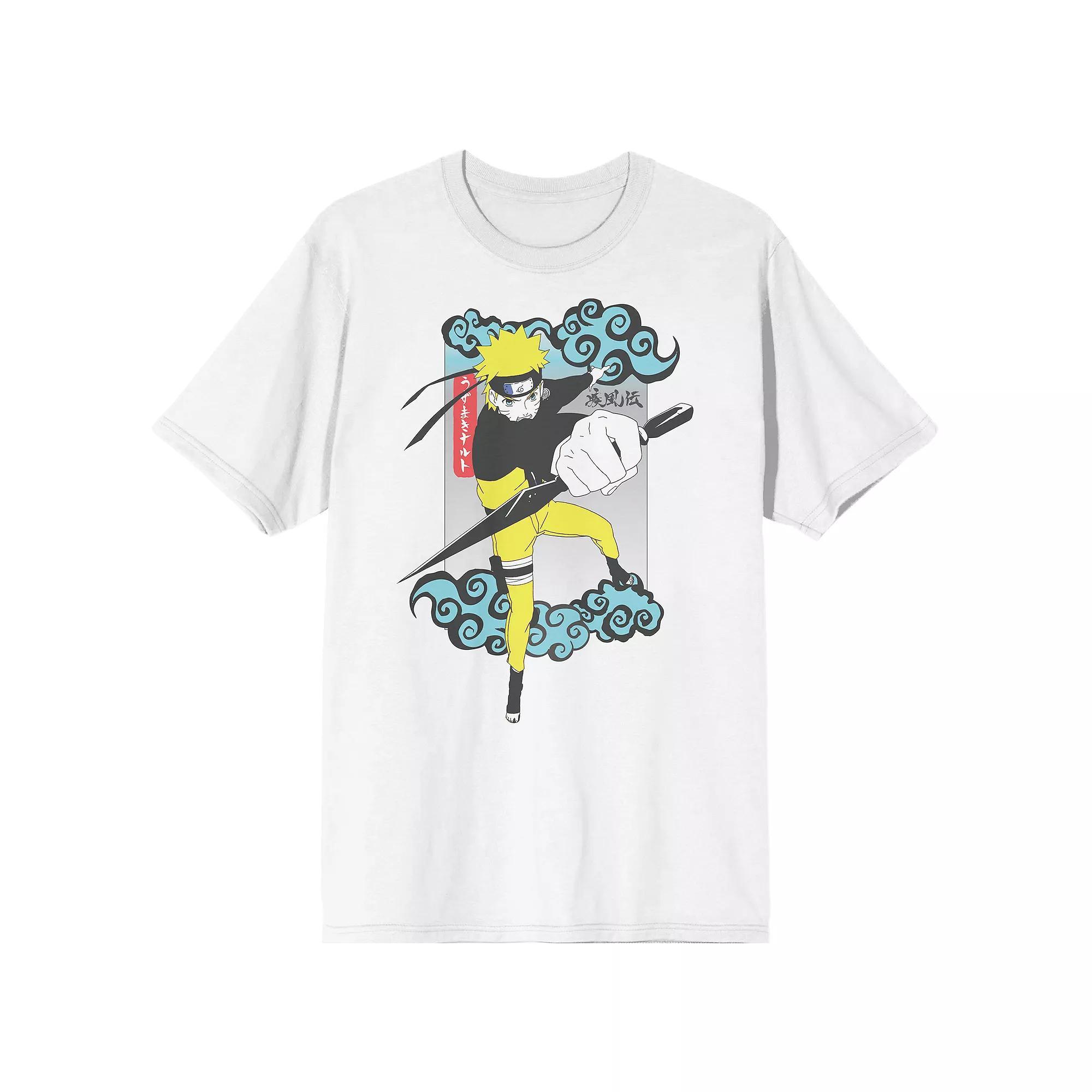 Men's Naruto Shippuden Naruto Short Sleeve Graphic Tee, Size: Medium, White Product Image