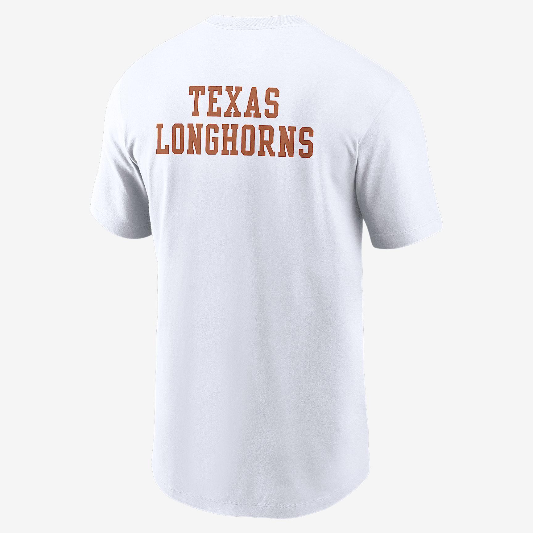 Texas 2-Hit Stacked Nike Mens College T-Shirt | N19910ATXE-H2C Product Image