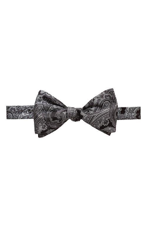 Mens Paisley Silk-Blend Self-Tie Bow Tie Product Image