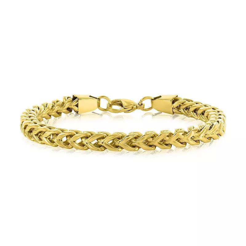 Metallo 6mm Franco Chain Bracelet, Mens Gold Tone Product Image