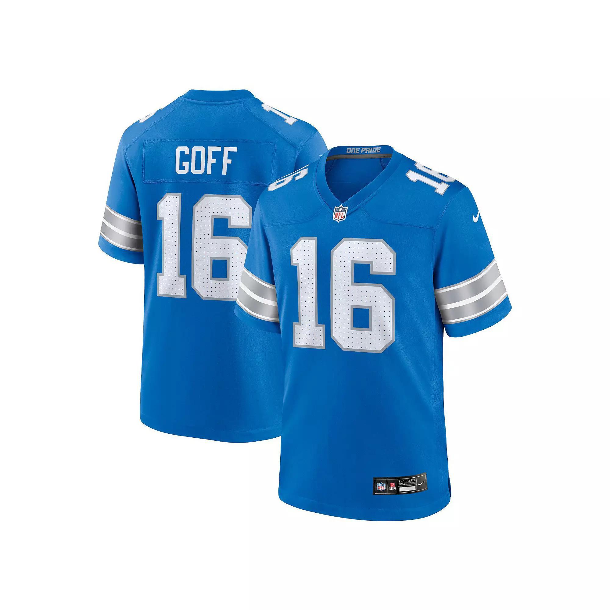 Men's Nike Jared Goff Blue Detroit Lions Game Jersey, Size: 5XL Product Image
