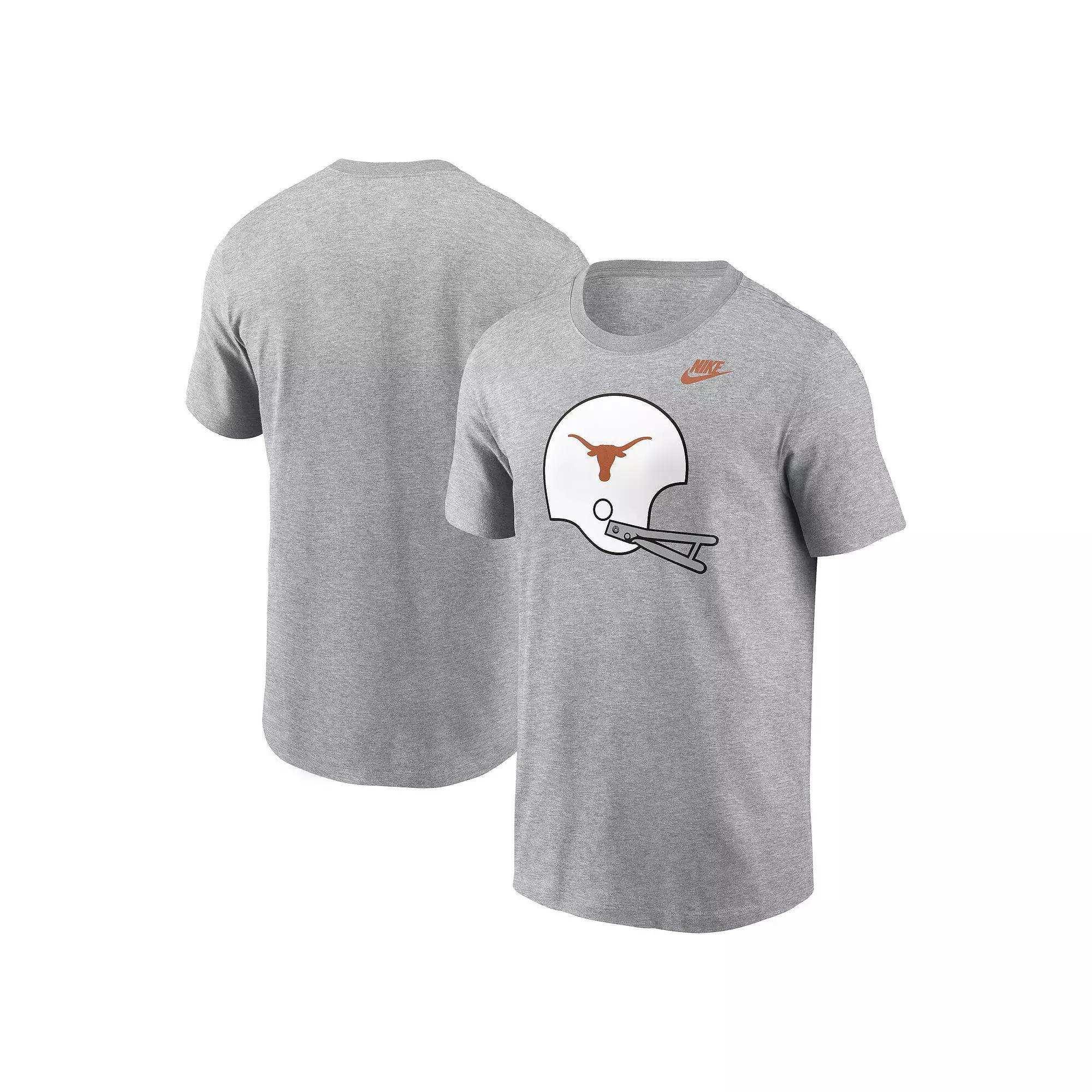 Men's Nike Heather Gray Texas Longhorns Legacy Helmet T-Shirt, Size: Small, Grey Product Image