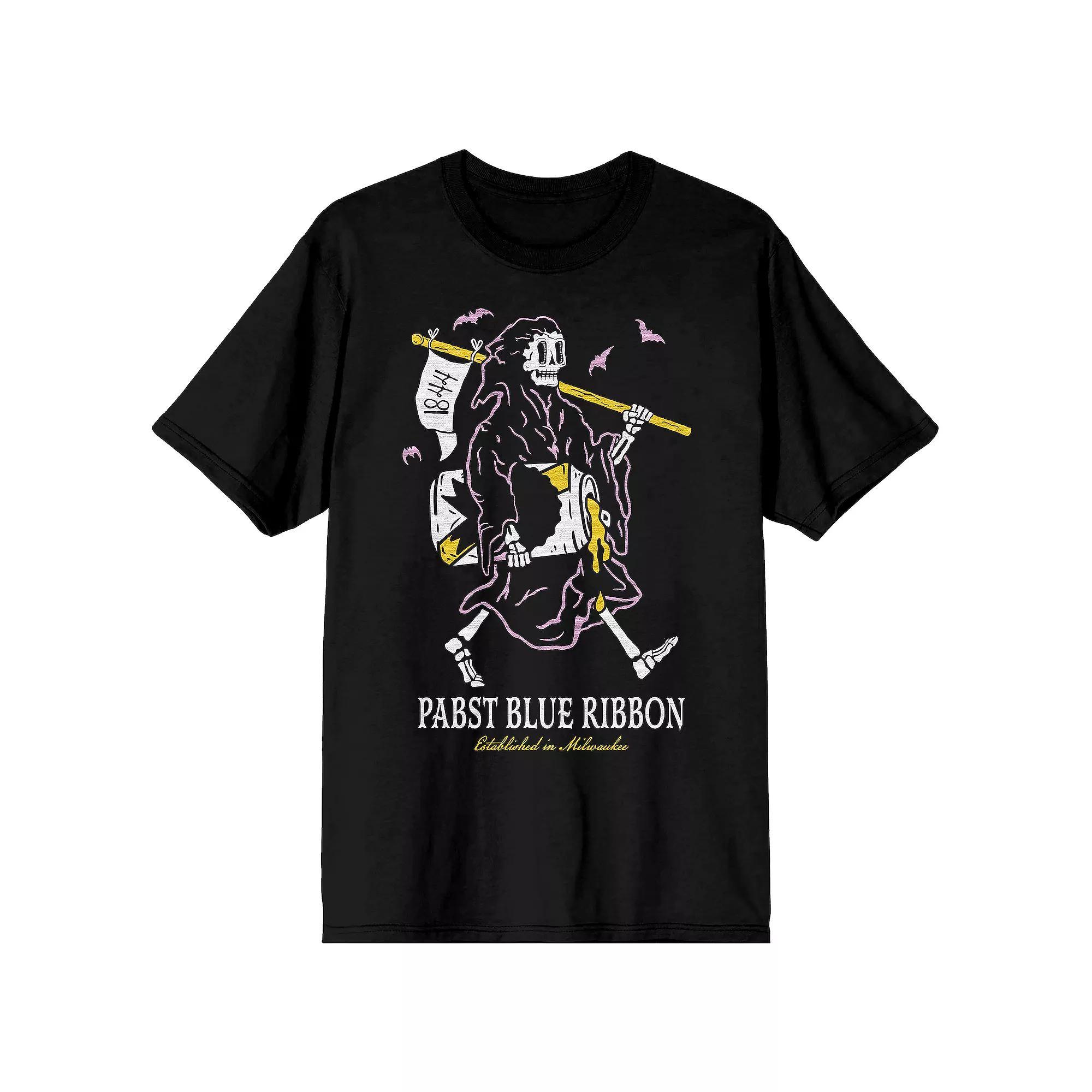 Men's Pabst Blue Ribbon Reaper Graphic Tee, Size: XXL, Black Product Image
