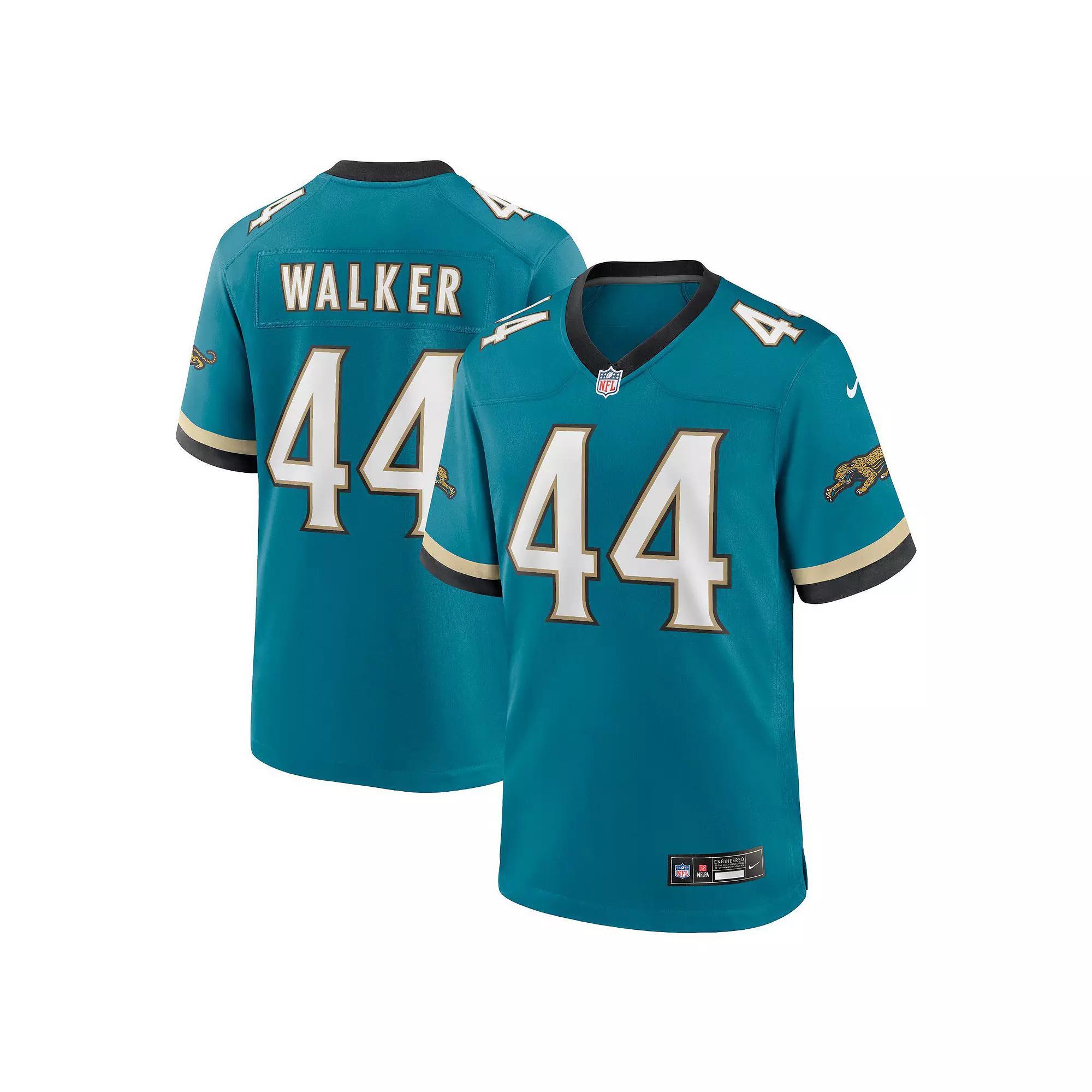 Men's Nike Travon Walker Teal Jacksonville Jaguars Prowler Throwback Player Game Jersey,  Product Image