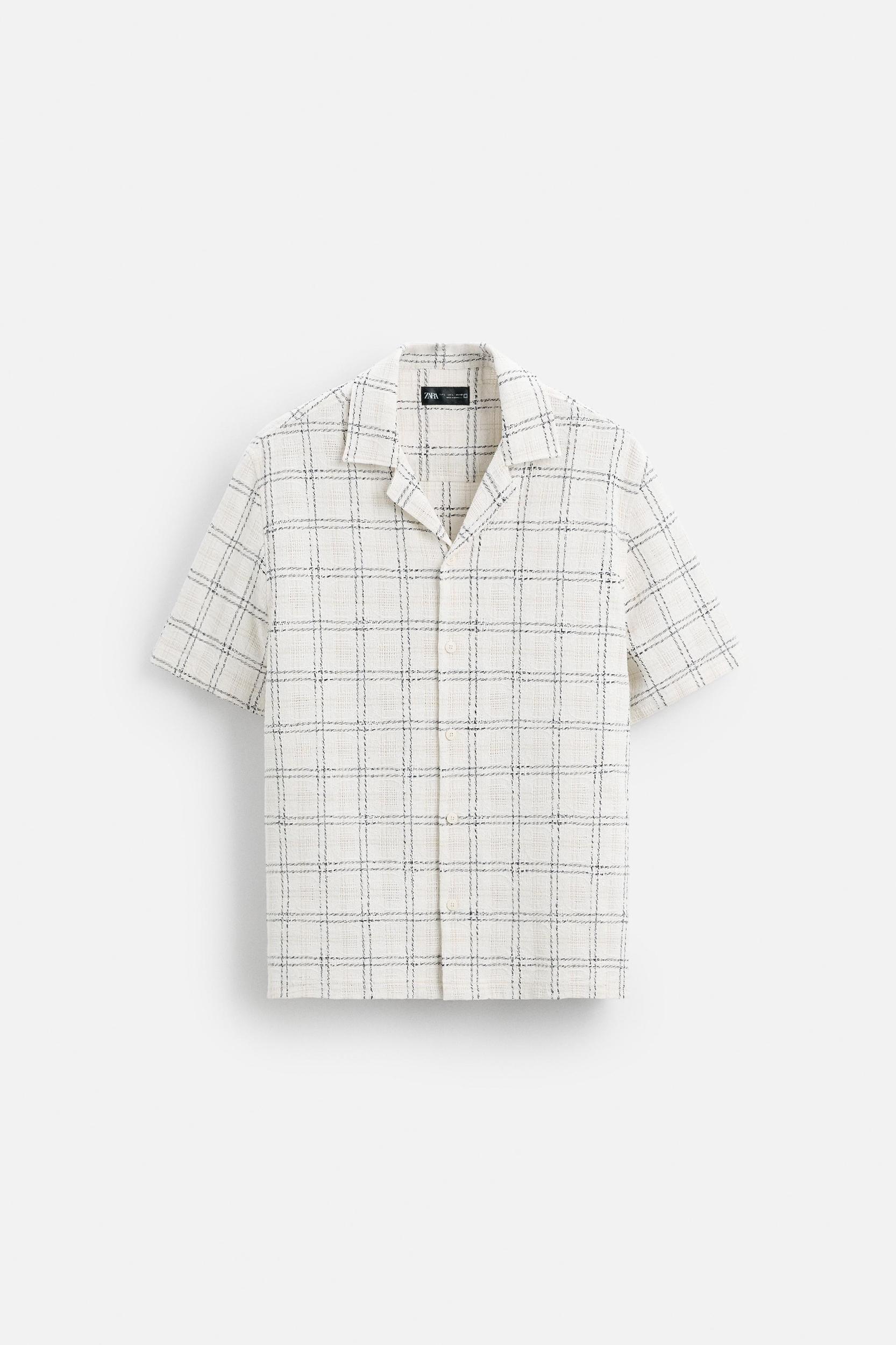 CONTRASTING TEXTURED WEAVE SHIRT Product Image