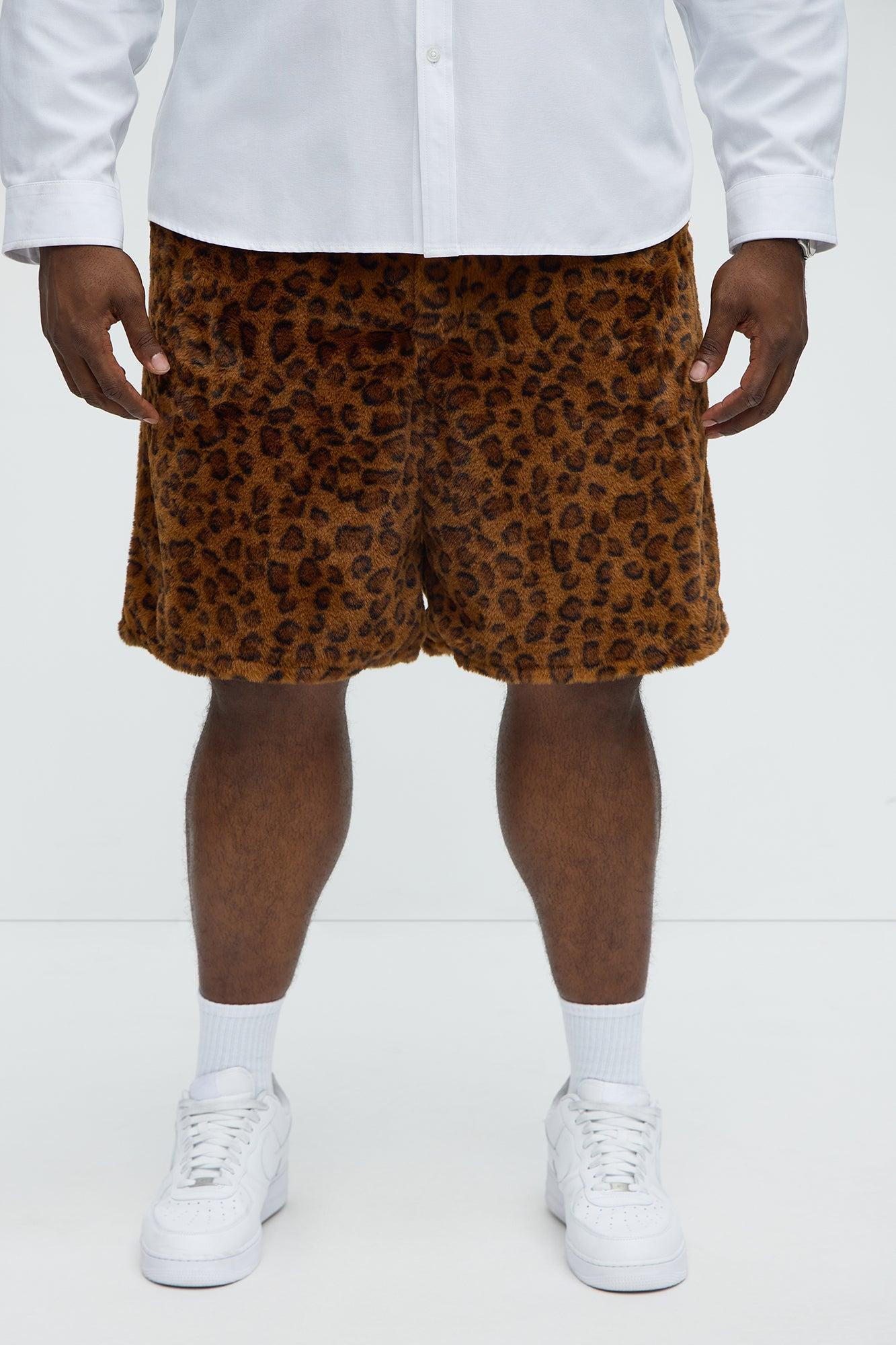 Relaxed Everyone Is A Cheetah Shorts - Brown/combo Product Image