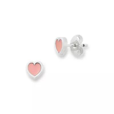 Enamel Connected Hearts Studs Product Image