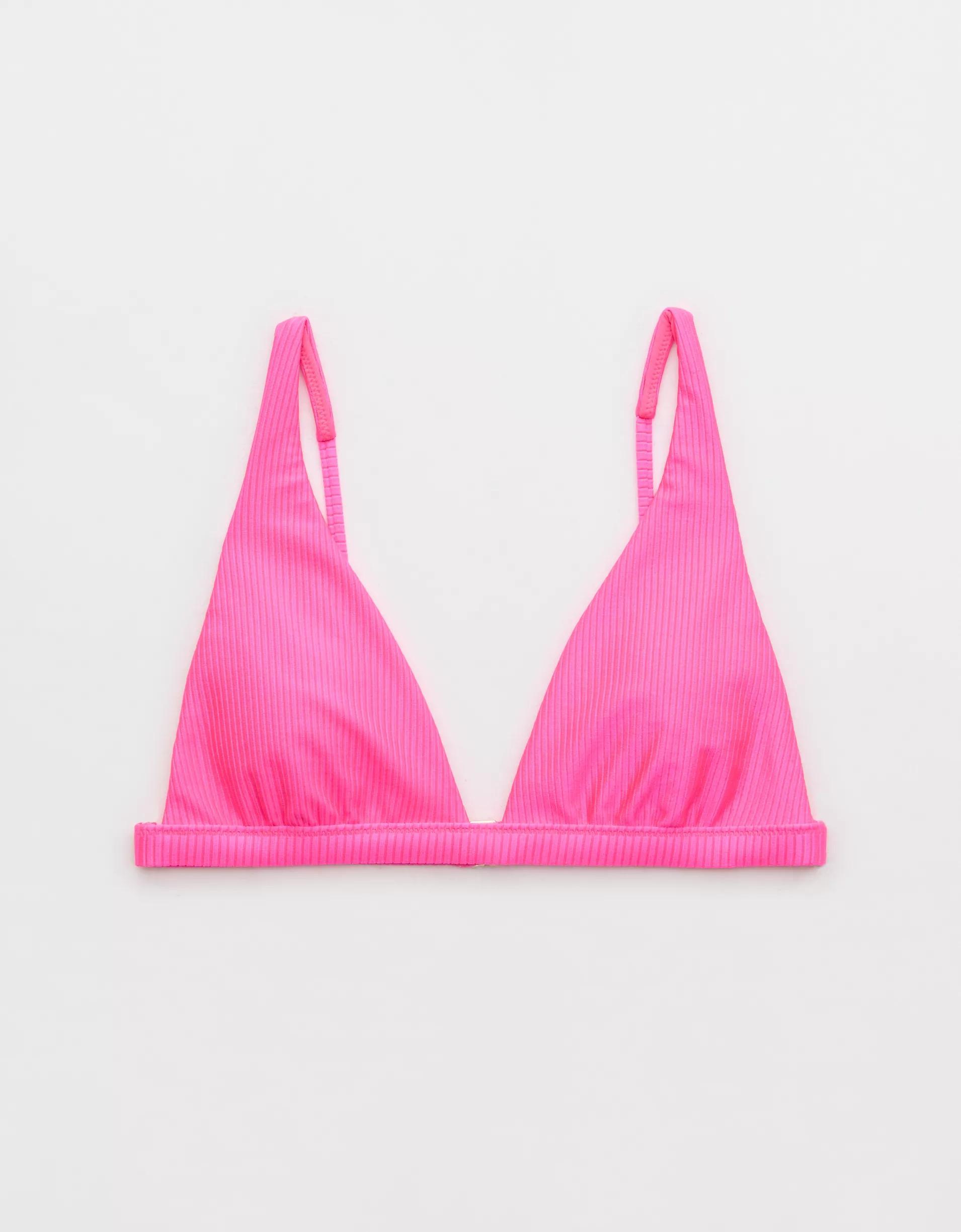 Aerie Shine Rib Plunge Bikini Top Product Image