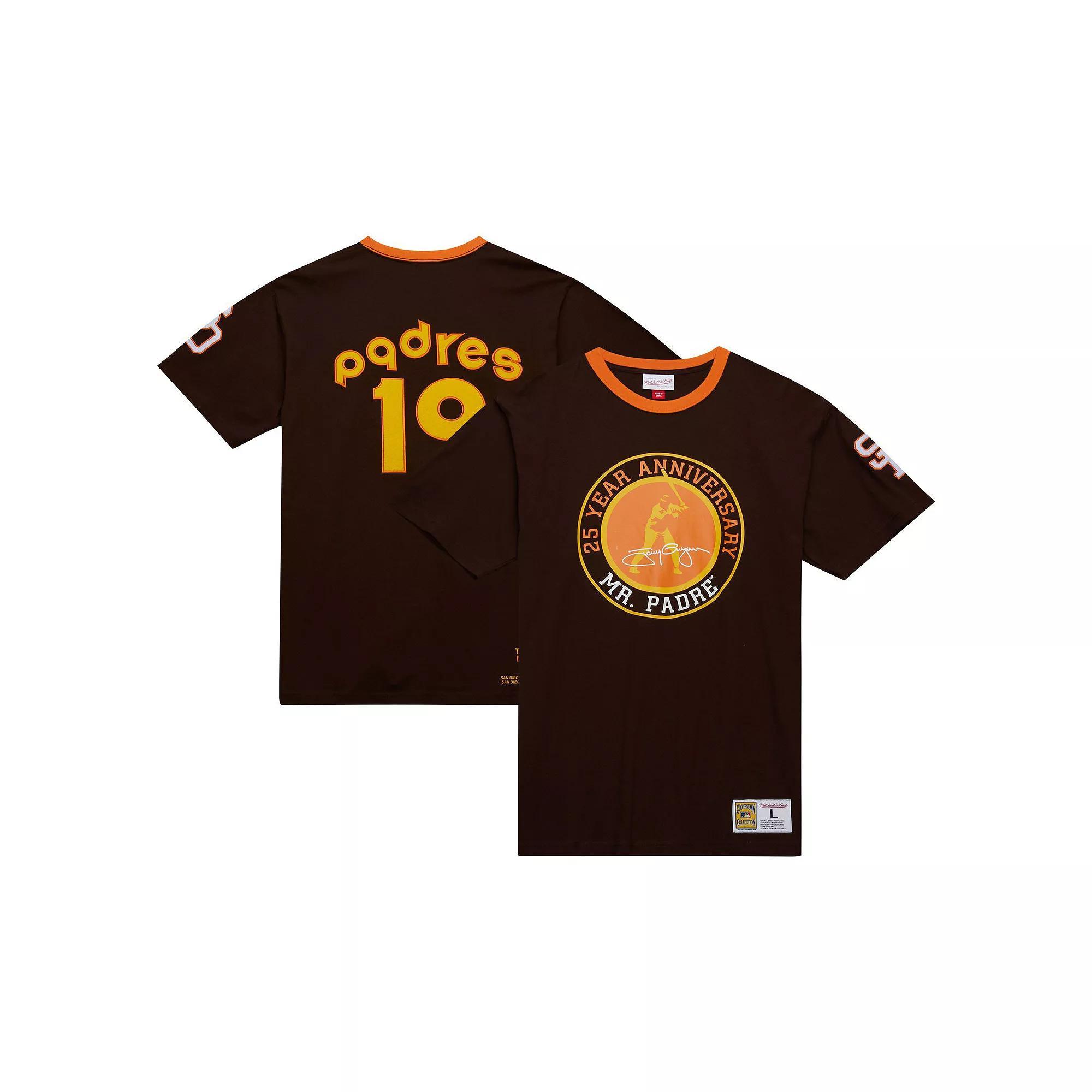 Men's Mitchell & Ness Brown San Diego Padres Cooperstown Collection Player Legends Ringer T-Shirt, Size: Small Product Image