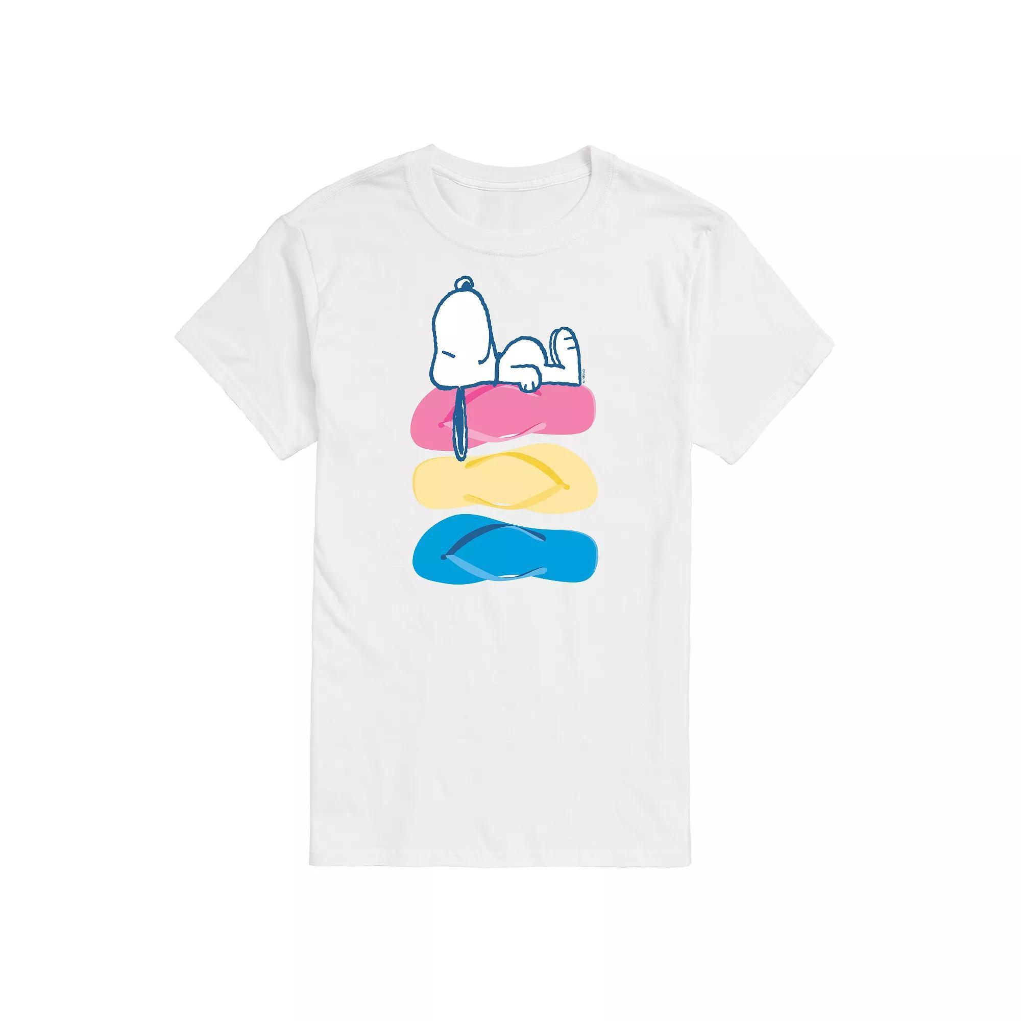 Big & Tall Peanuts Snoopy Laying On Flip Flops Graphic Tee, Men's,  Product Image