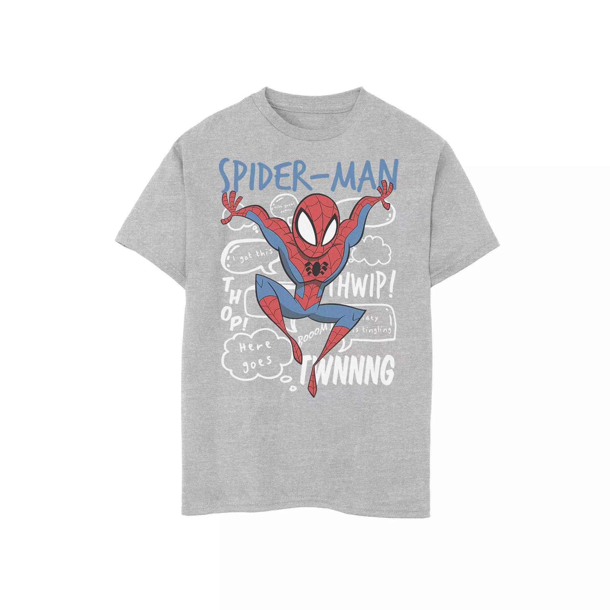 Boys 8-20 Marvel Spider-Man Action Pose Comic Sound Effects Graphic Tee, Boy's,  Product Image